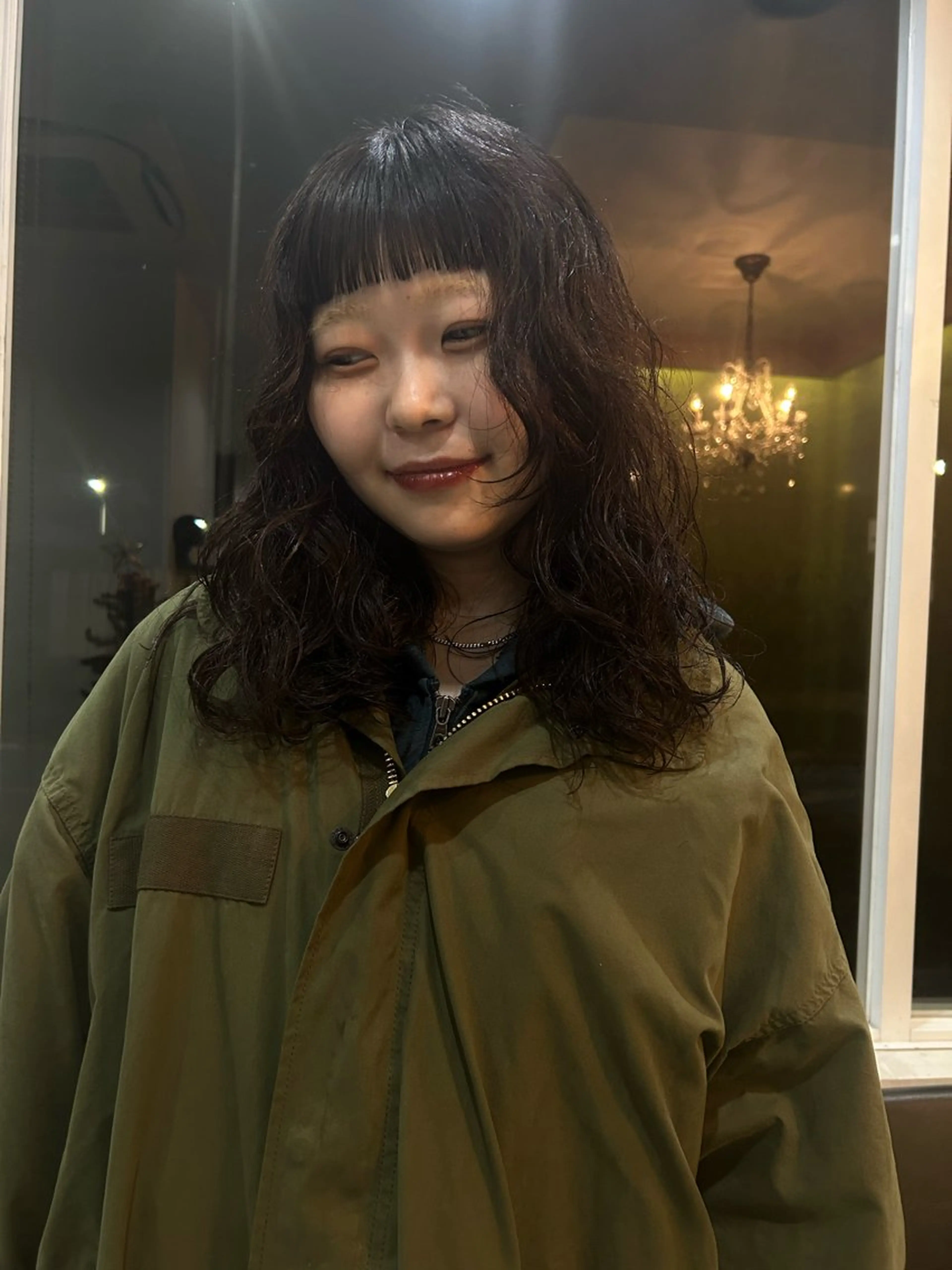 セミロング パーマ 堀田 柊のヘアスタイル