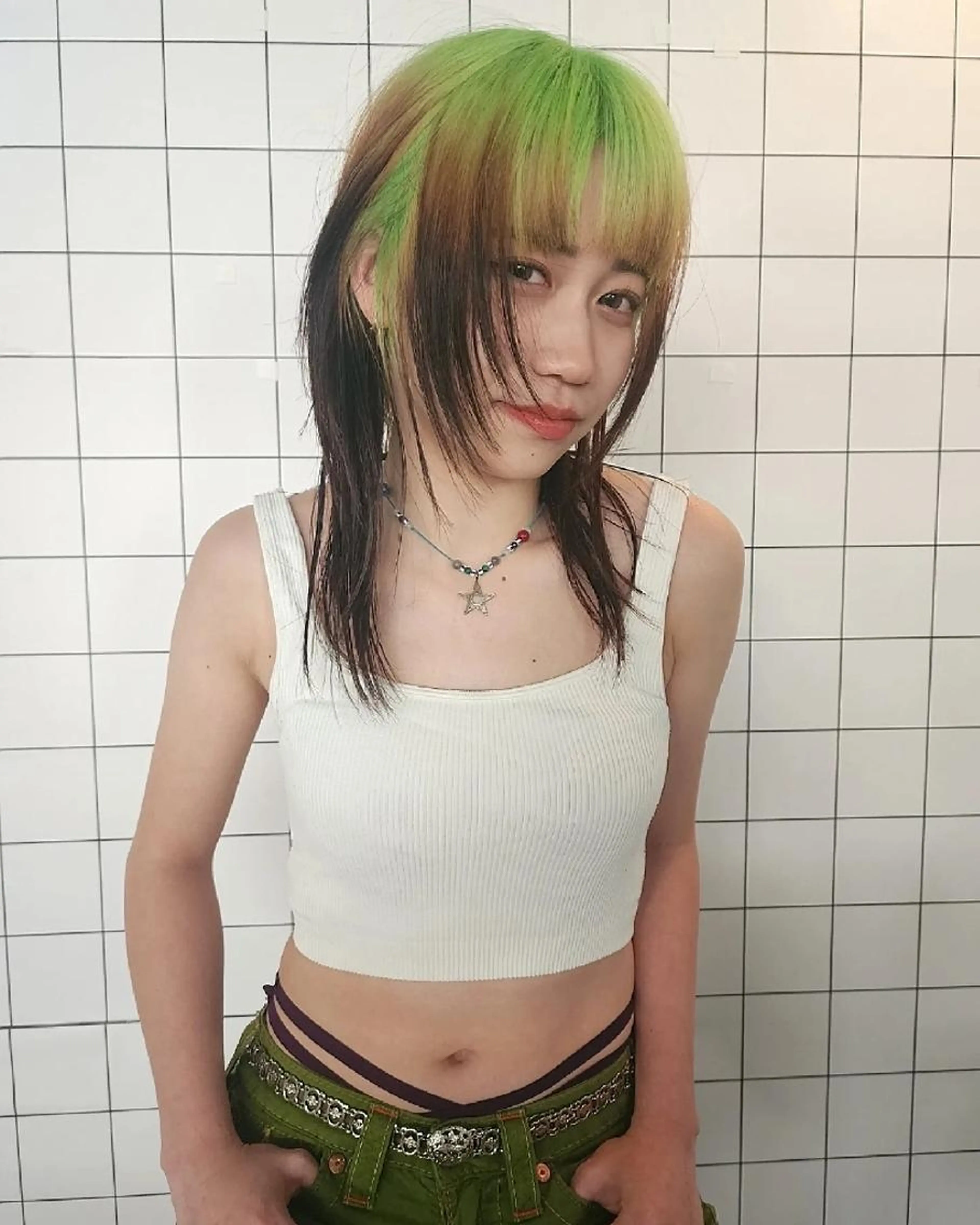 ブリーチオンカラー　ｗカラー　+　ヘアカット＋トリートメントの写真