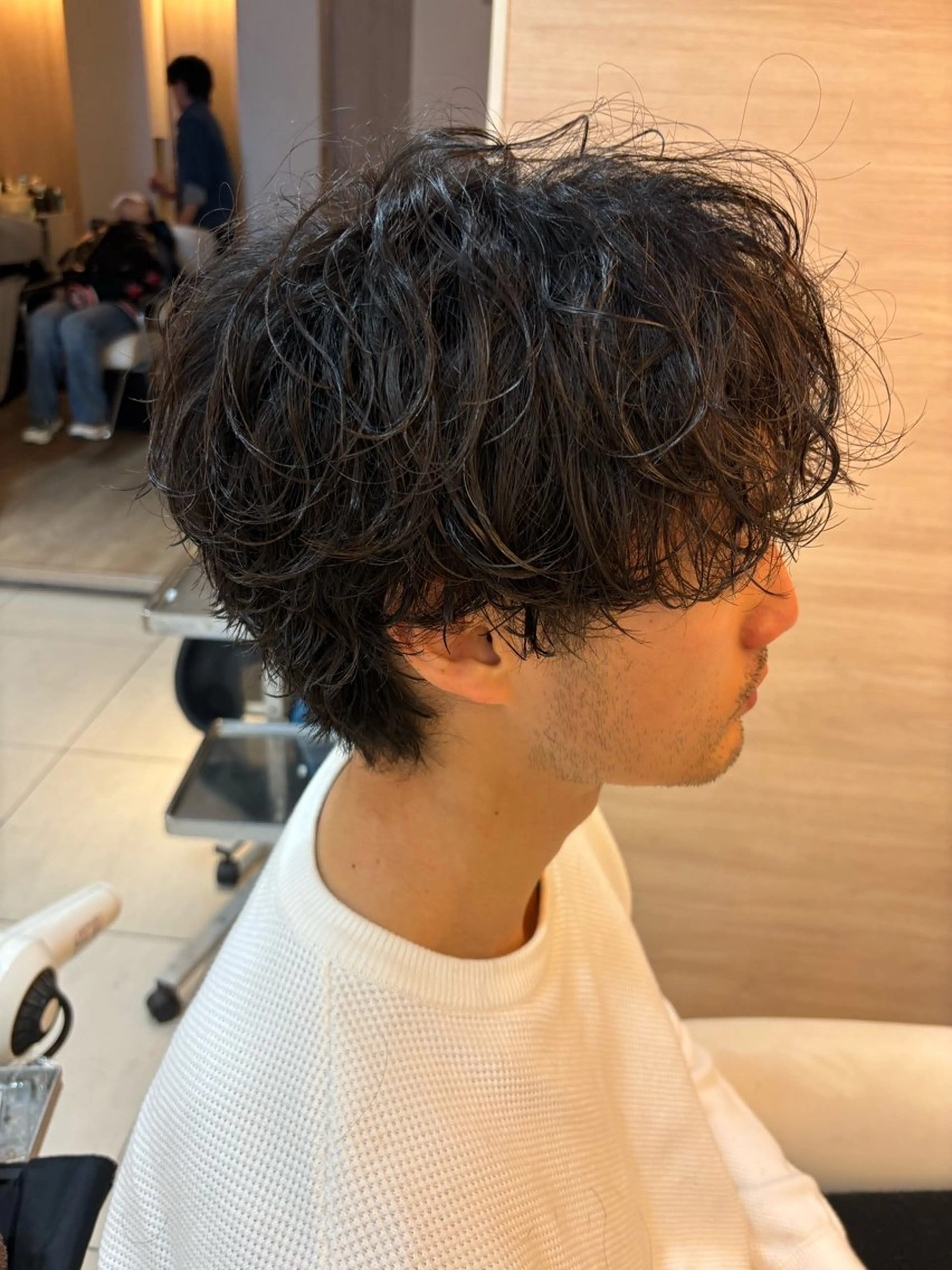 ショート カラー パーマ ヘアアレンジ メンズ キッズ アップバング センターパート メンズハイライト カルマパーマ メンズ韓国風 🫧Selene SHOGO🫧のヘアスタイル