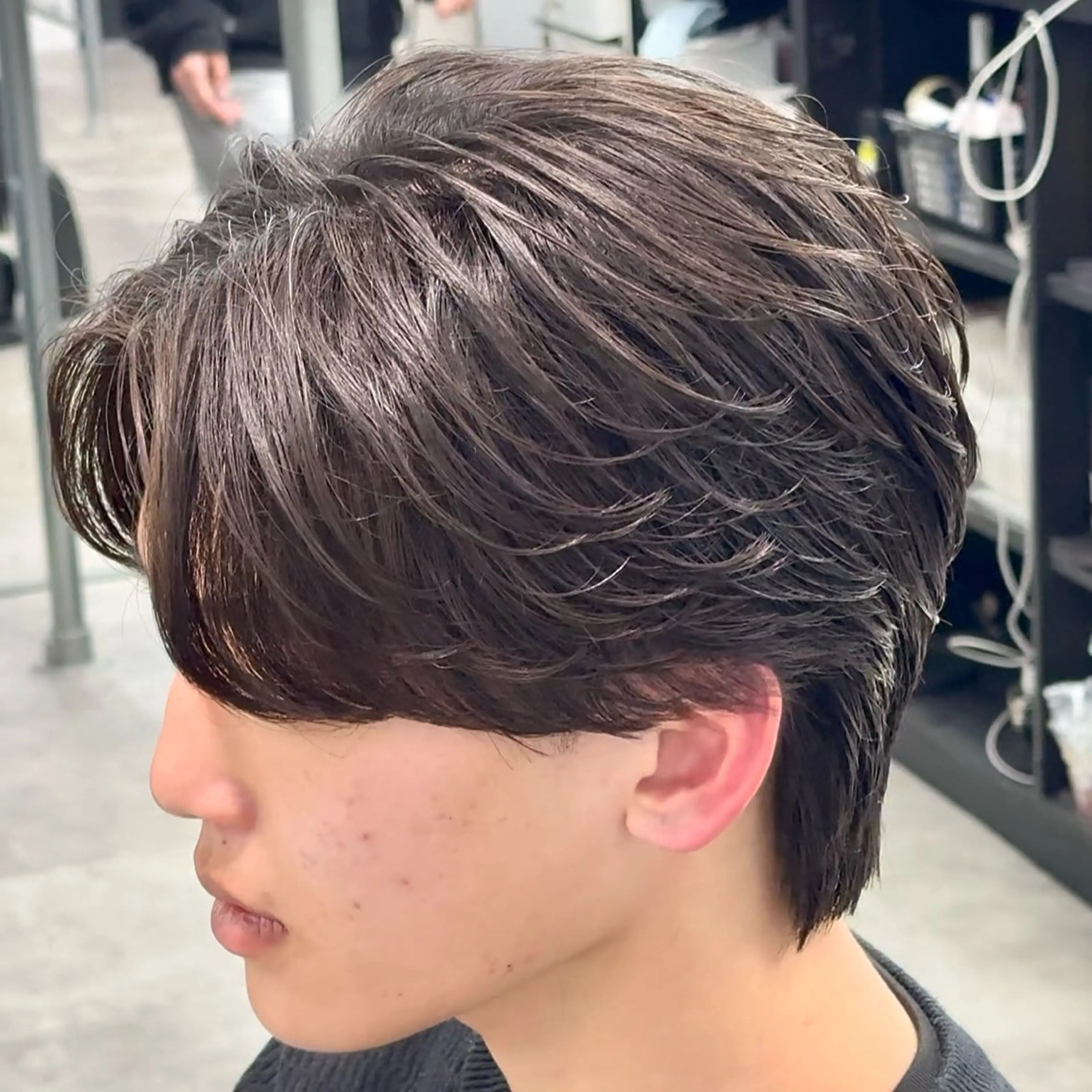 パーマ メンズ フェザーパーマ メンズパーマ 学生(メンズ向け) 学生 カット パーマ トリートメント 👑原宿メンズパーマ /原宿/かずま👑のヘアスタイル