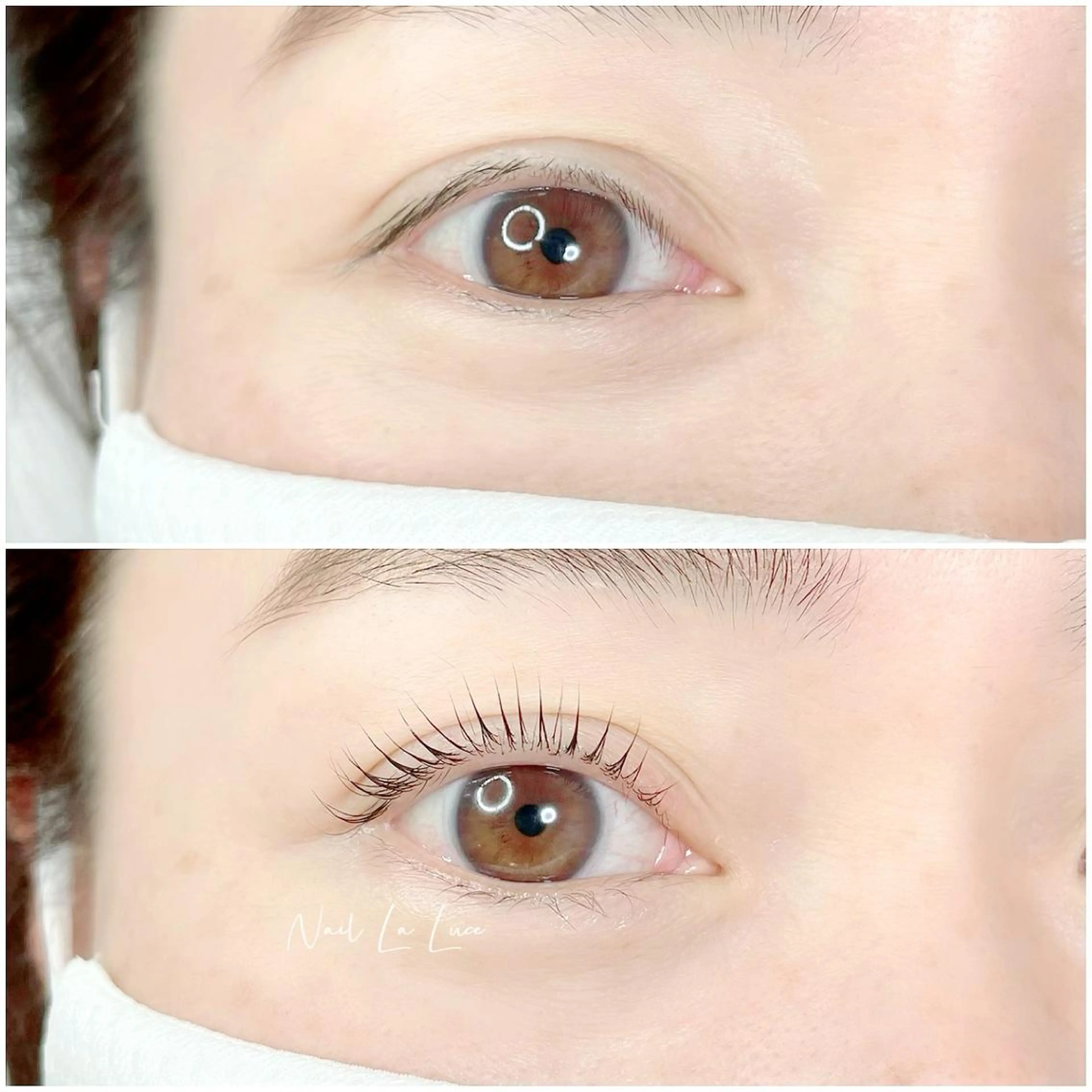 マツエク・マツパ ケラチンラッシュリフト ナチュラル 一重×まつ毛パーマ NailLaLuce ネイルラルーチェのネイルデザイン