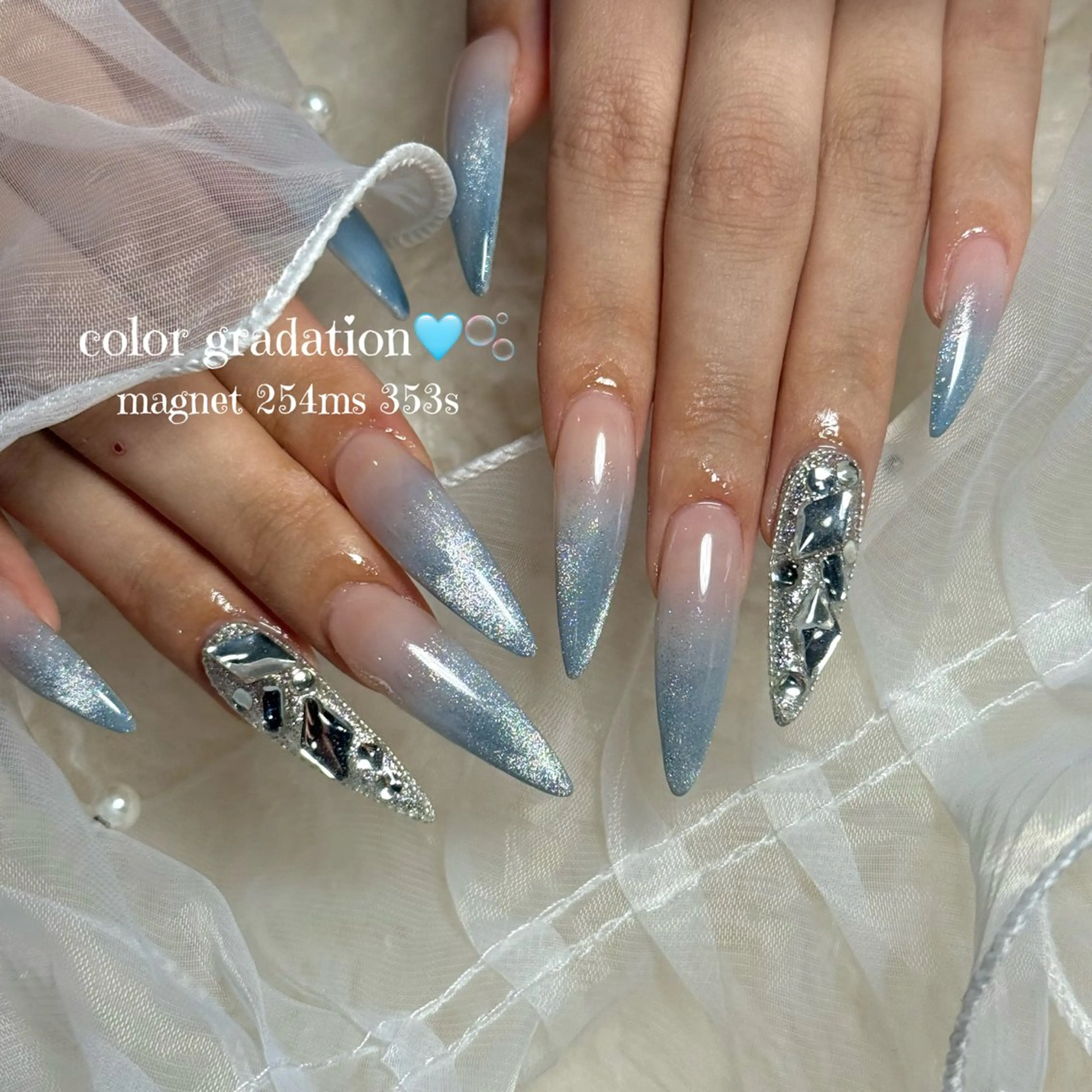 ネイル ロングネイル EmaNail豊中 🎀SANAのネイルデザイン