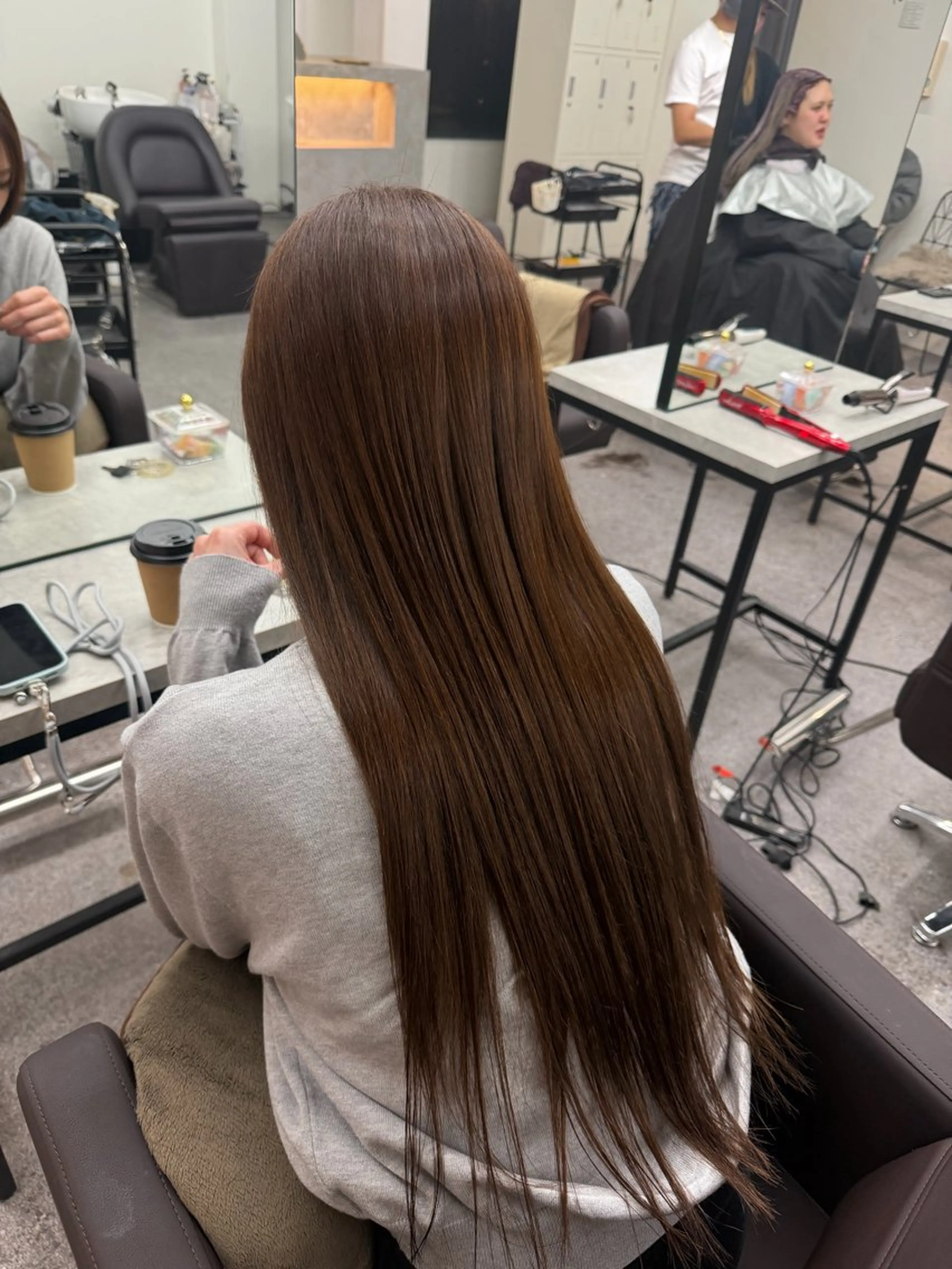 ロング カラー ヘアカラー トリートメント 〖clan〗 ෆ˚*Yᑌᑎᗩ໒꒱·のヘアスタイル