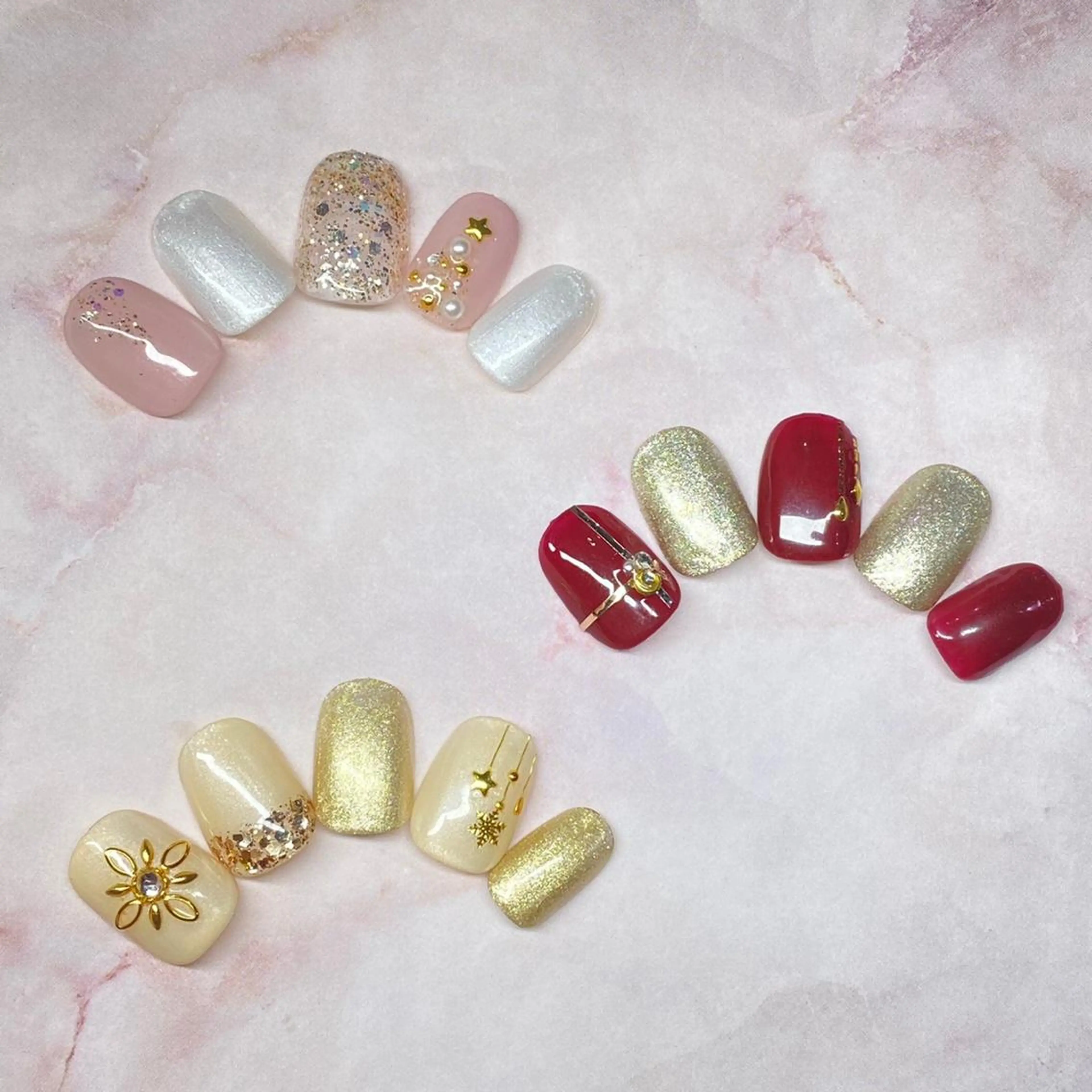 ネイル 冬ネイル クリスマス ハンドネイル Nail&eye Belire 新宿のネイルデザイン