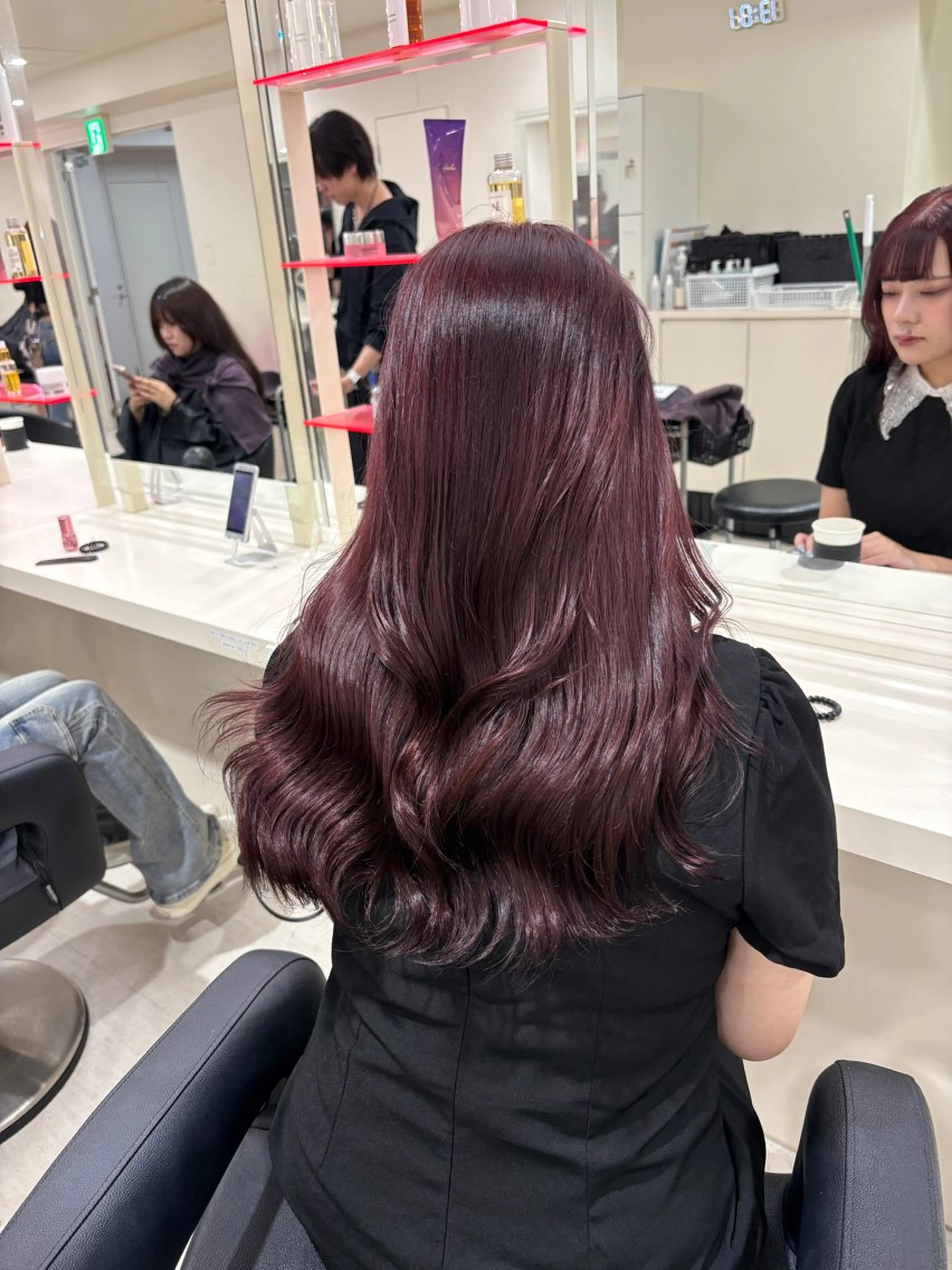 ロング ヘアカラー トリートメント ヘアセット 💗暖色カラー💗 ツヤ髪💗Mayaのヘアスタイル