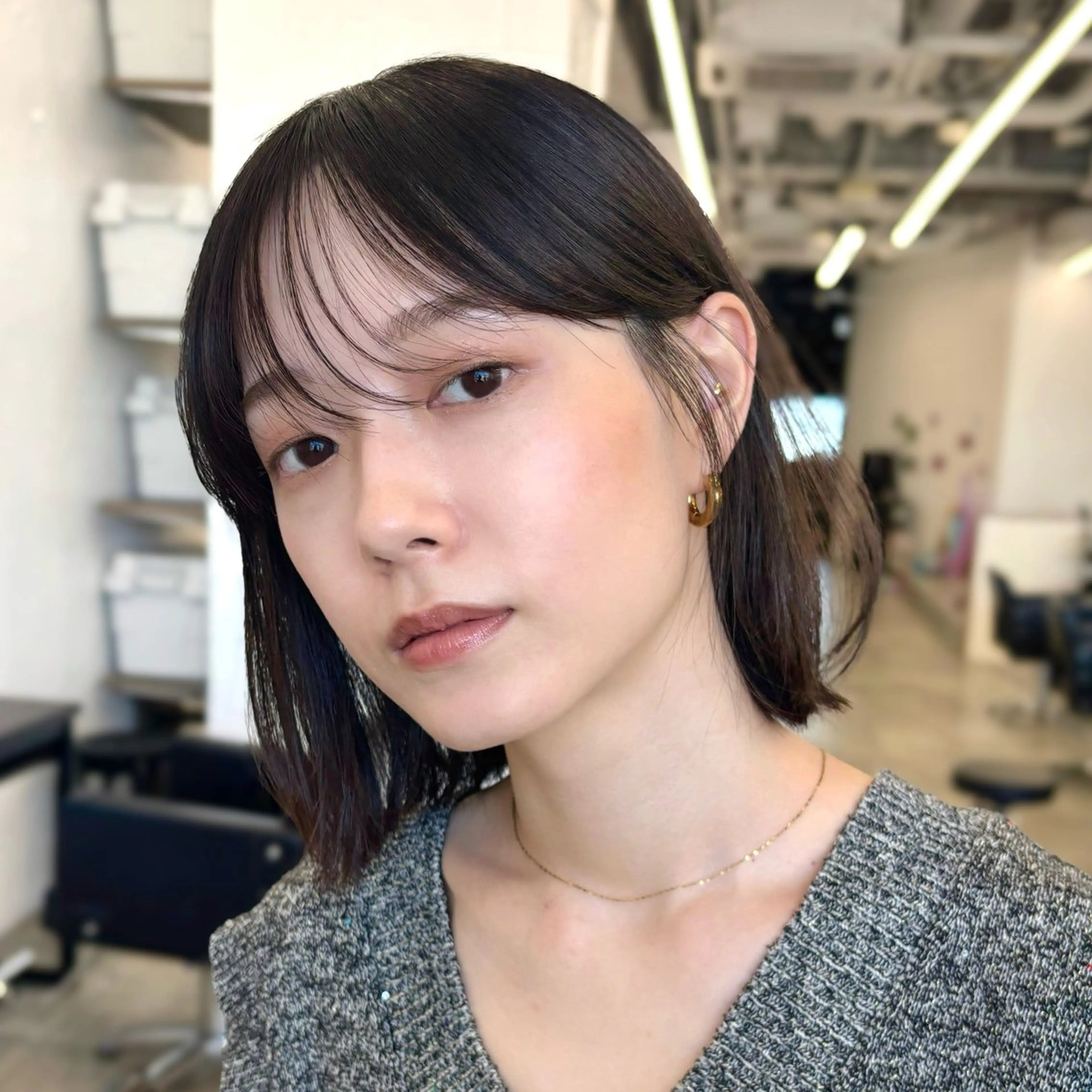 ショート カラー ラベンダーカラー ボブ くびれヘア カット ヘアカラー トリートメント 顔まわり/レイヤー/ 透明感/まいな🥨のヘアスタイル