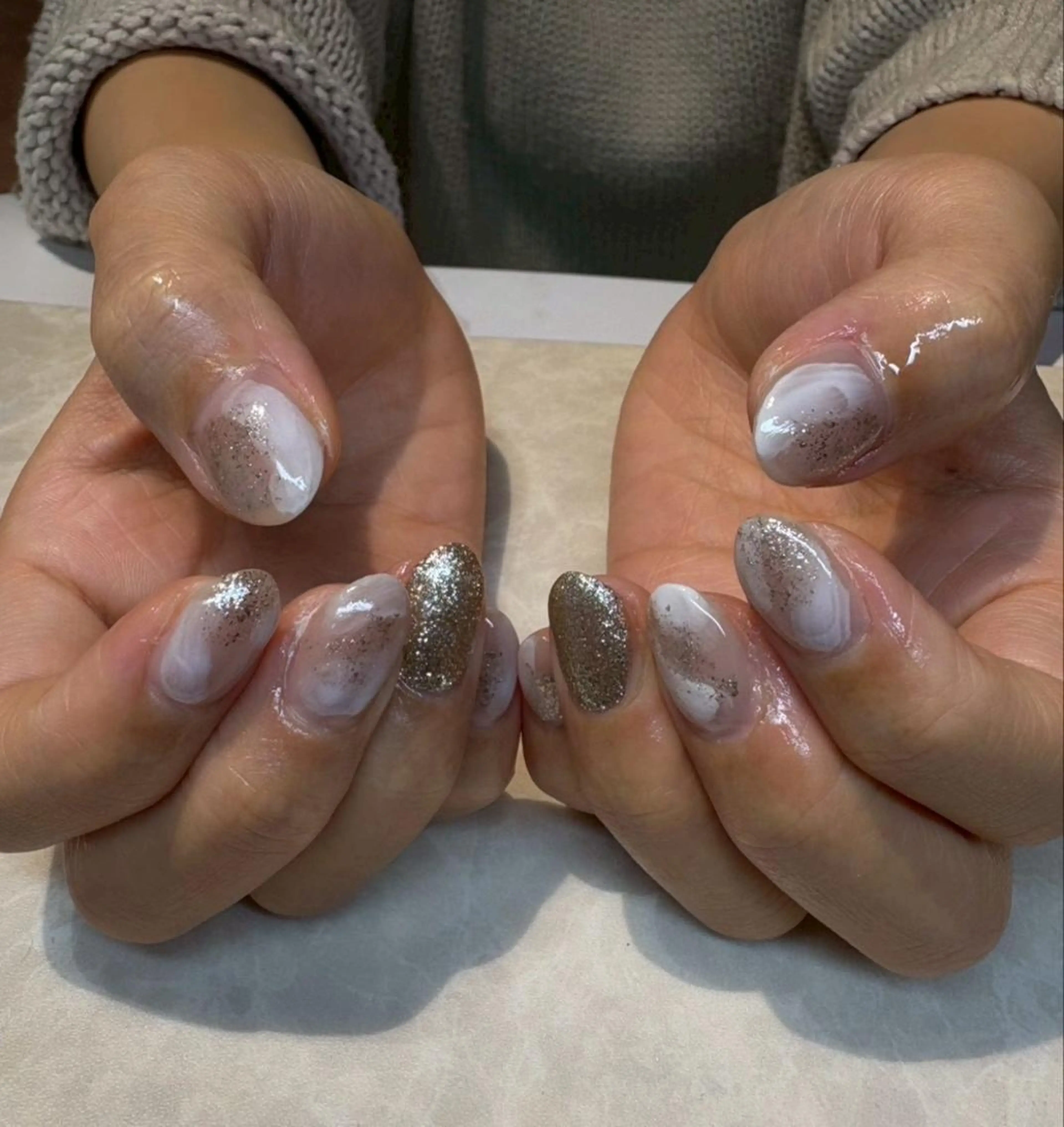 ネイル アートネイル フラッシュネイル 韓国ネイル マグネットネイル 持ち込み Allma Nailのネイルデザイン