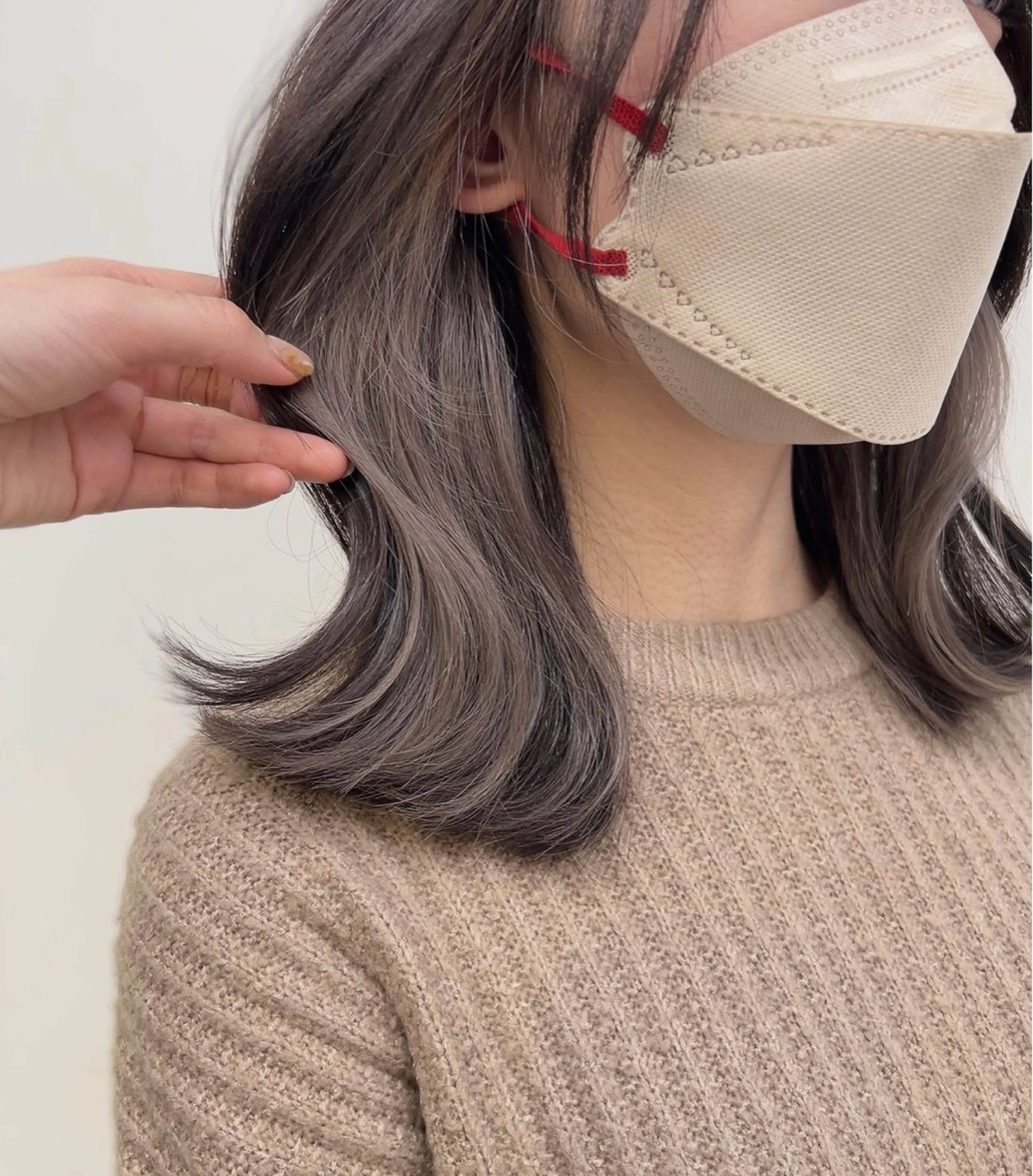 セミロング カラー ヘアカラー トリートメント ヘッドスパ ヘアセット 🥞ベージュ系カラー 【すずきりほ】🥞のヘアスタイル