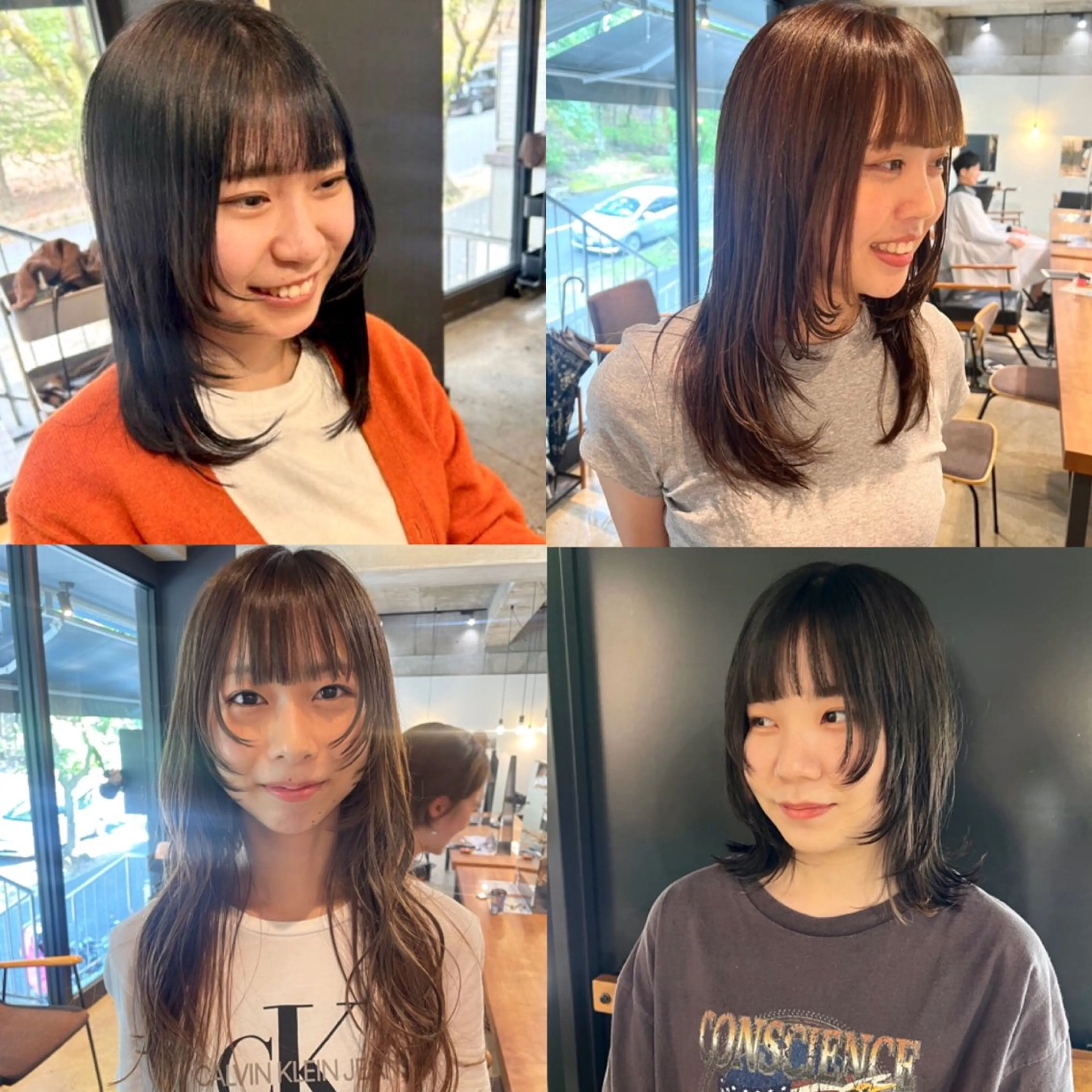 ロング カラー カット 寺本 奈央のヘアスタイル