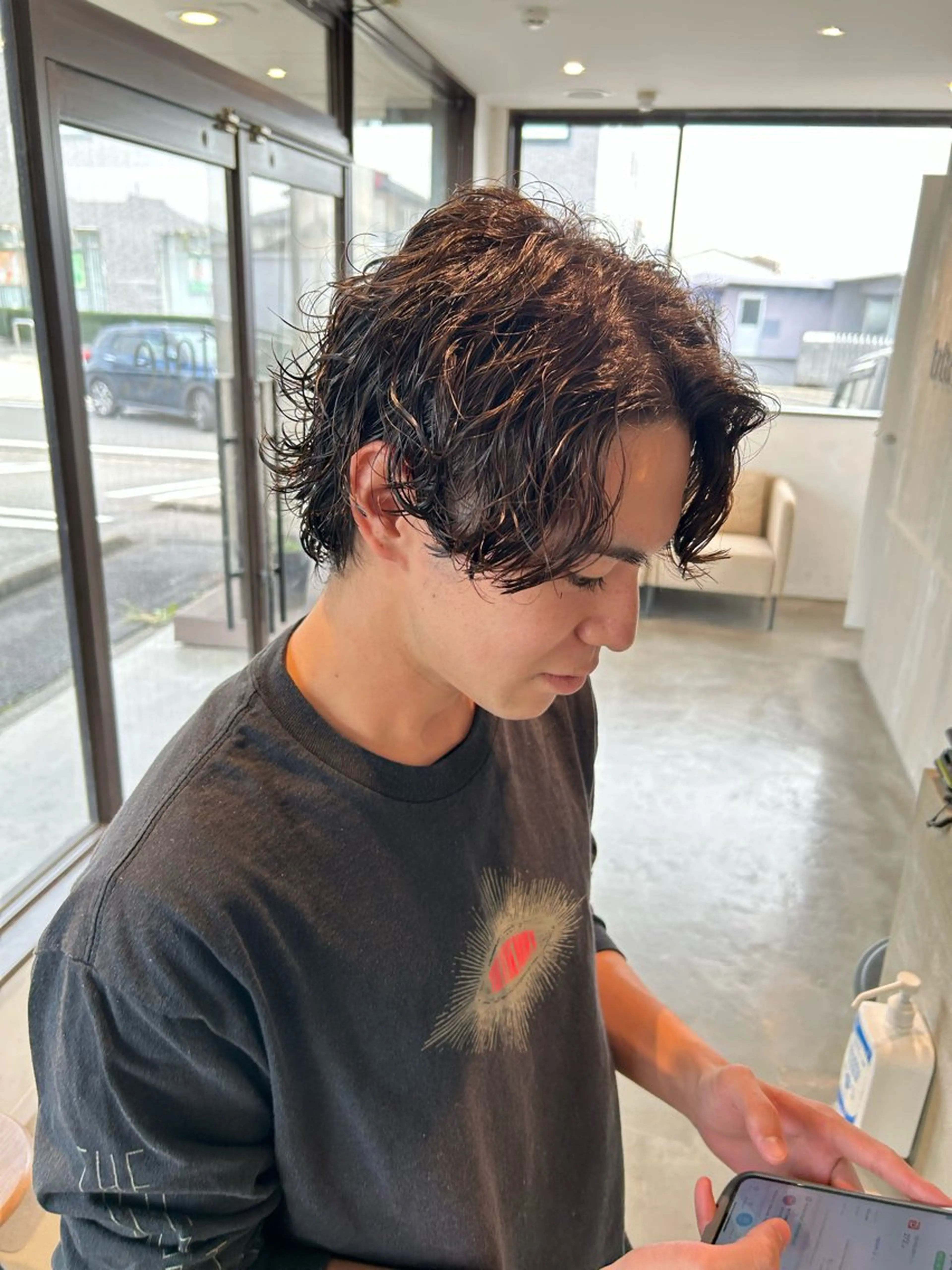 パーマ メンズ カット パーマ くろだ まみのヘアスタイル