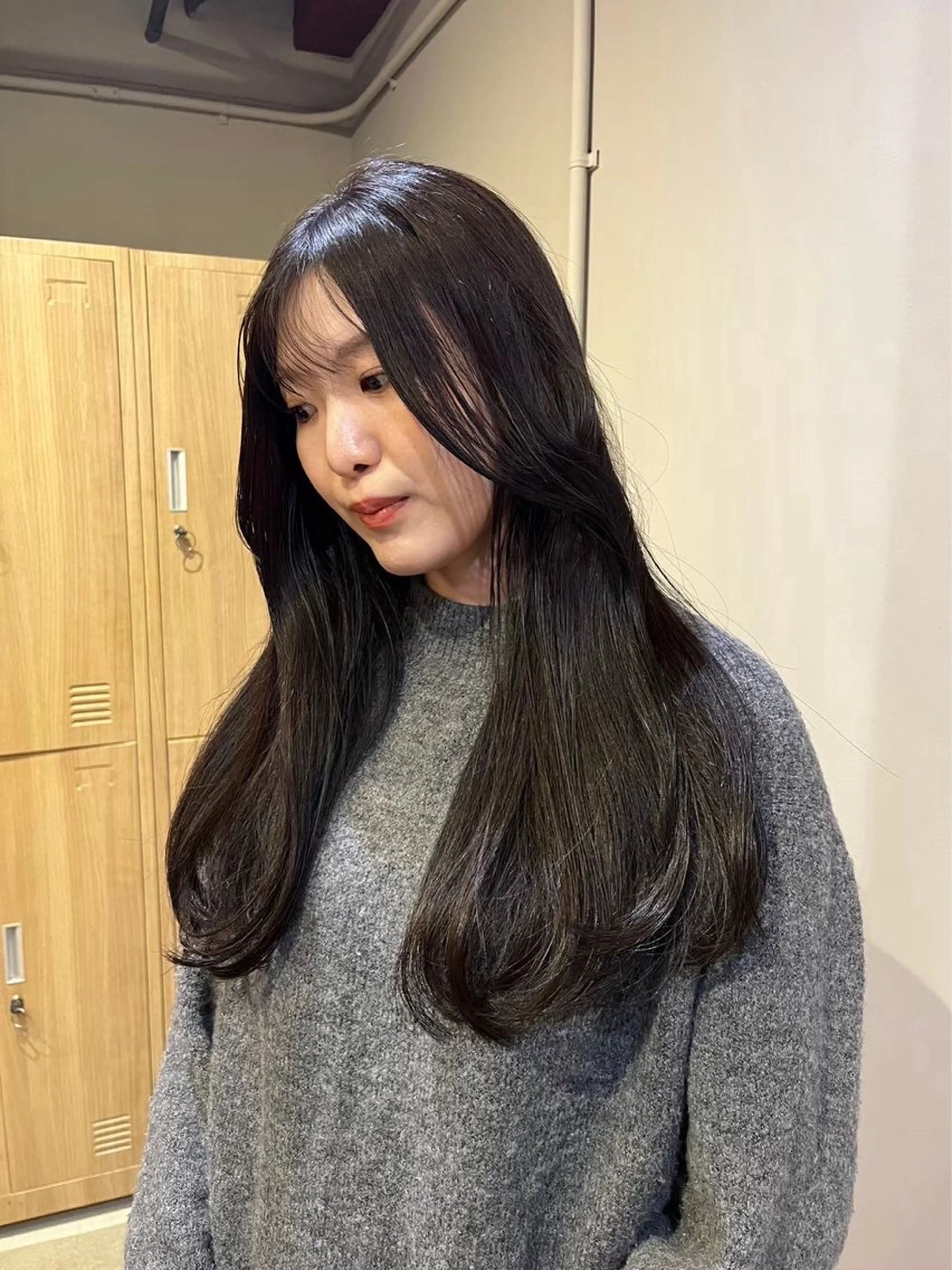 ロング ハイライト 髪質改善 レイヤーカット トリートメント LOREN＋透明感 オリーブhirokoのヘアスタイル