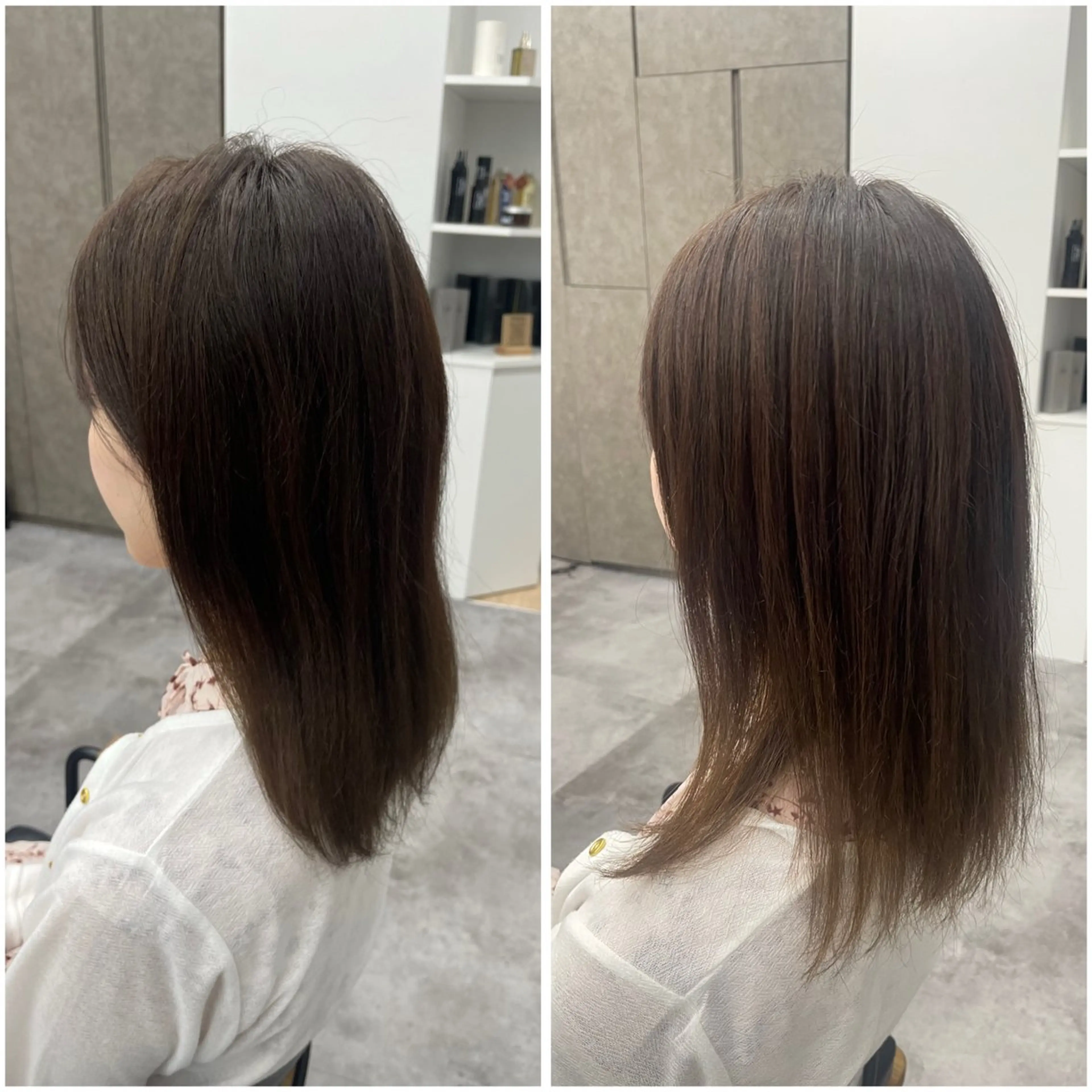 ミディアム パーマ 🫧コウノミナ /縮毛矯正🫧のヘアスタイル