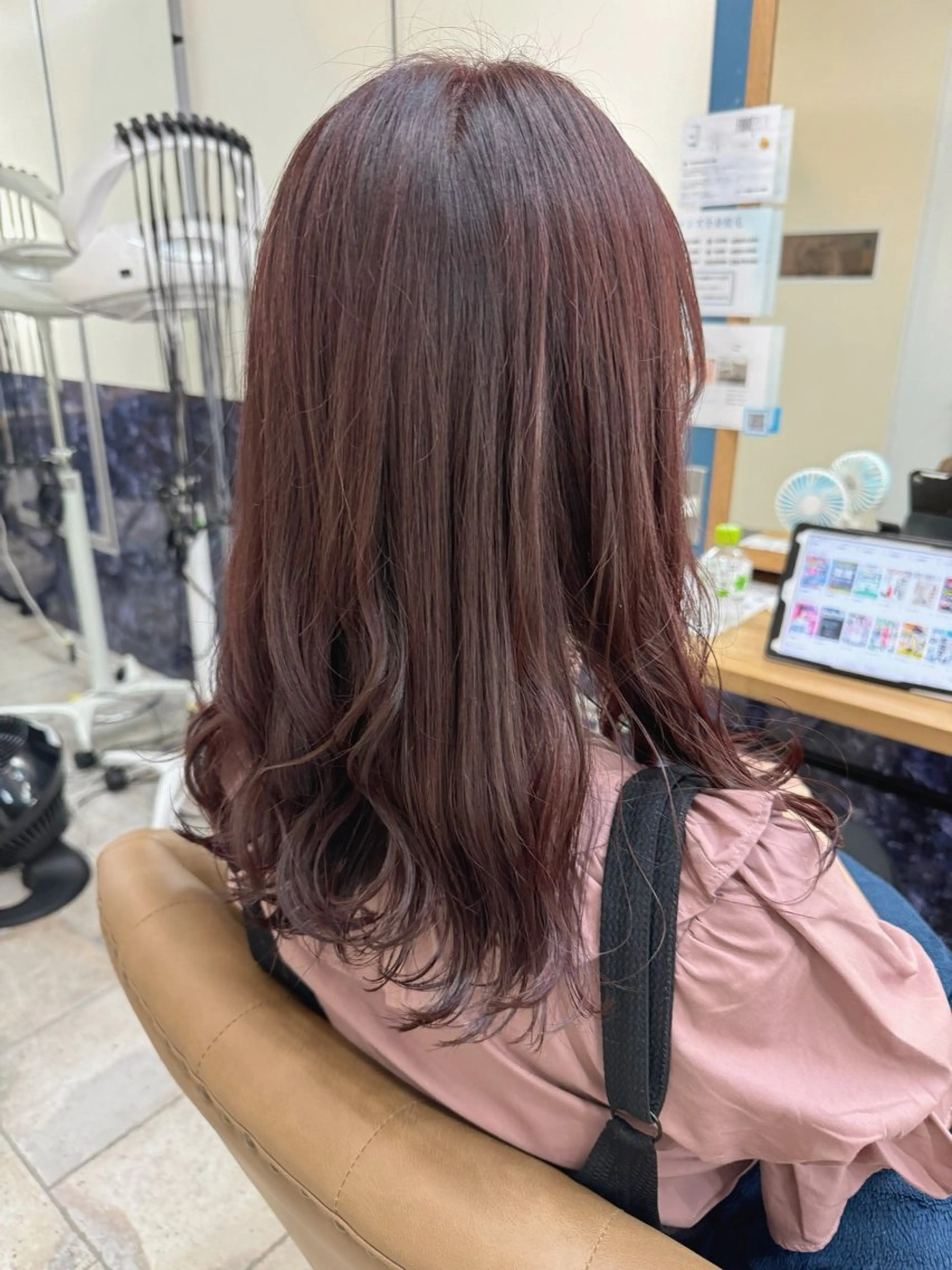ロング カラー レッドカラー トリートメント ヘアカラー トリートメント 🍒新家 さくら🍒のヘアスタイル