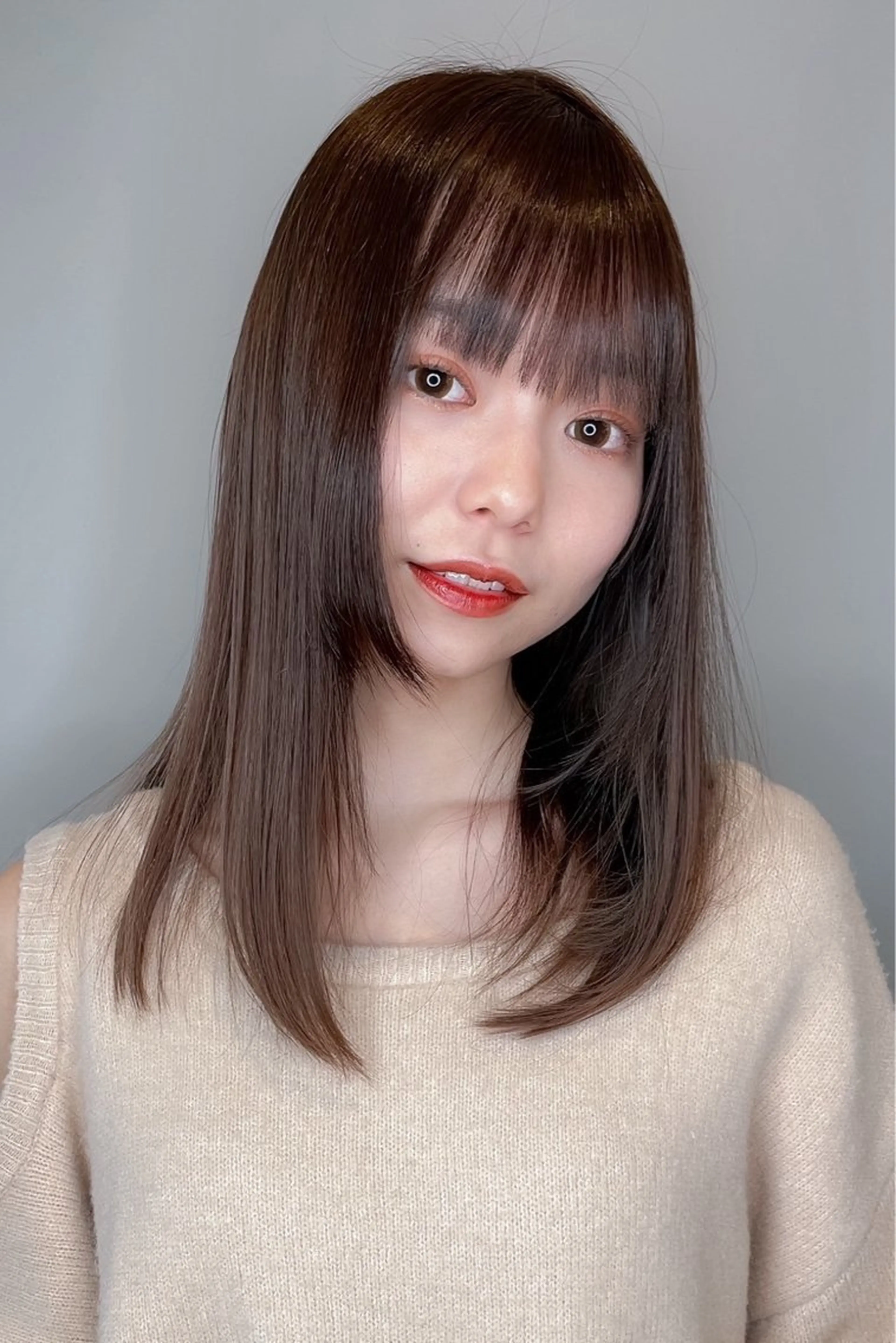 透明感が出るファッションカラー全体　※シャンプーブロー込み　※ロング料金1000円​〜​の写真