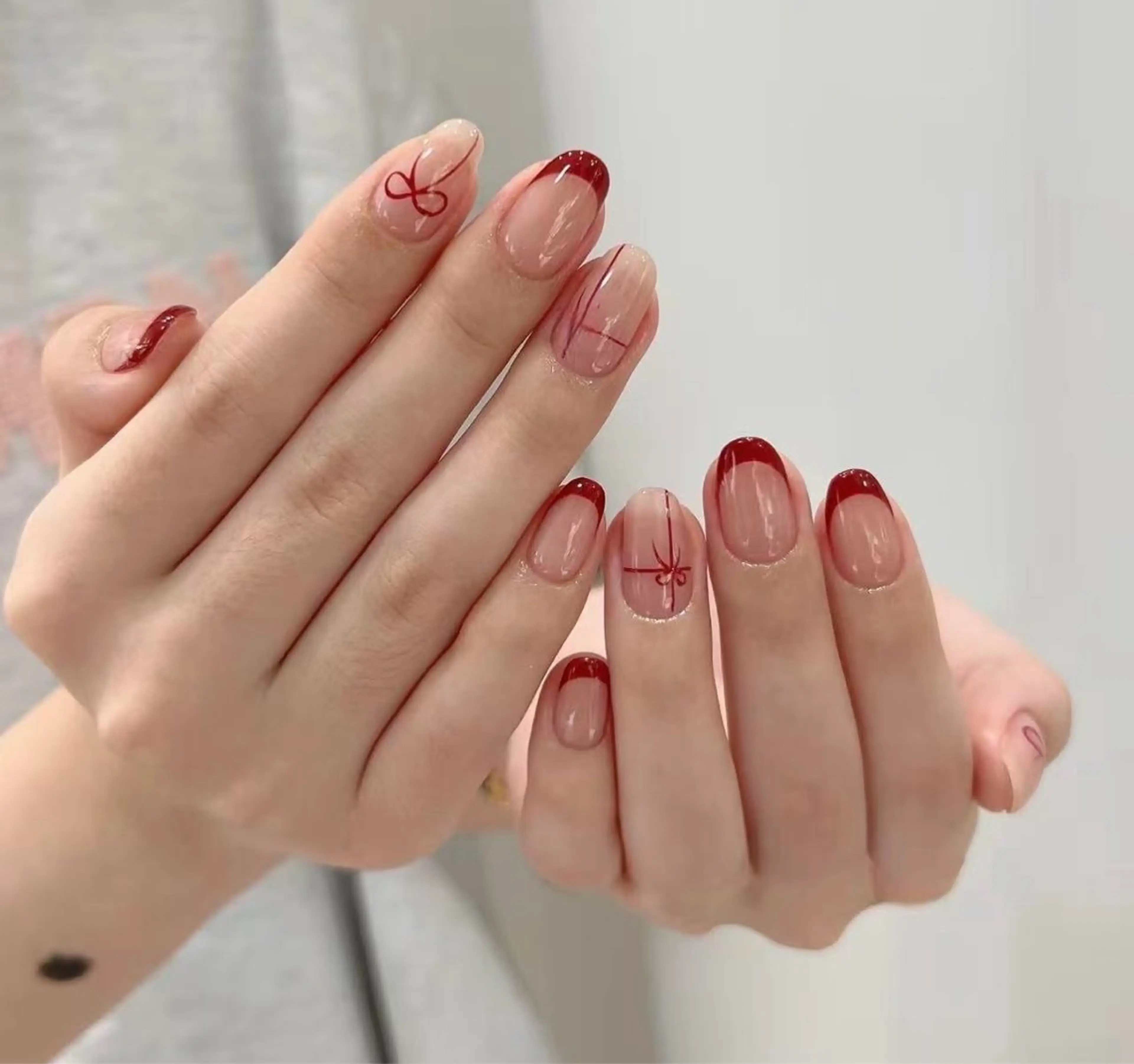 ネイル アートネイル チークネイル 長さ出し フラワーネイル フットネイル YK 美学院のネイルデザイン