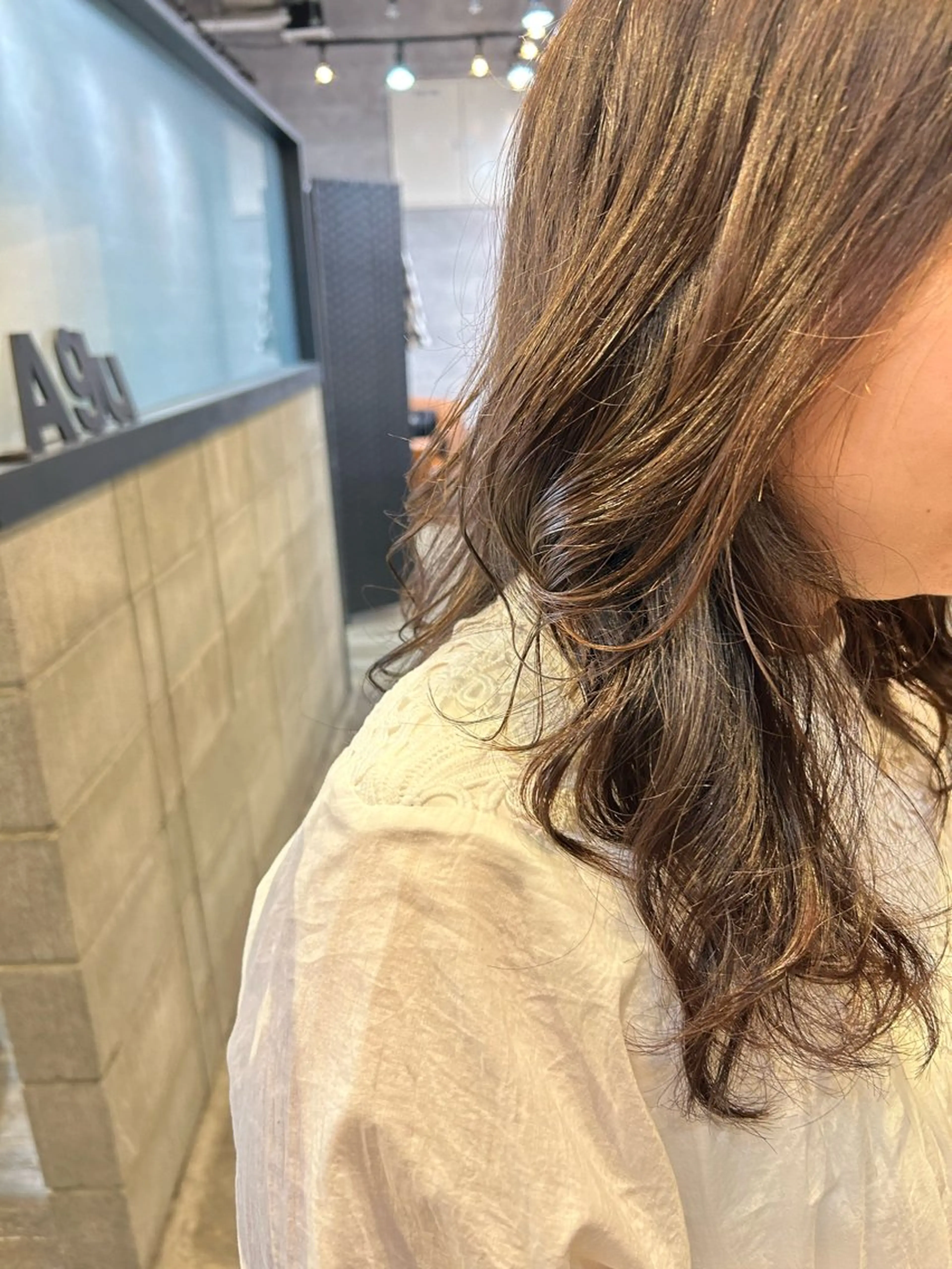 セミロング パーマ セミロングパーマ Agu hair kahala 大分駅前店所属・工藤 希のヘアスタイル