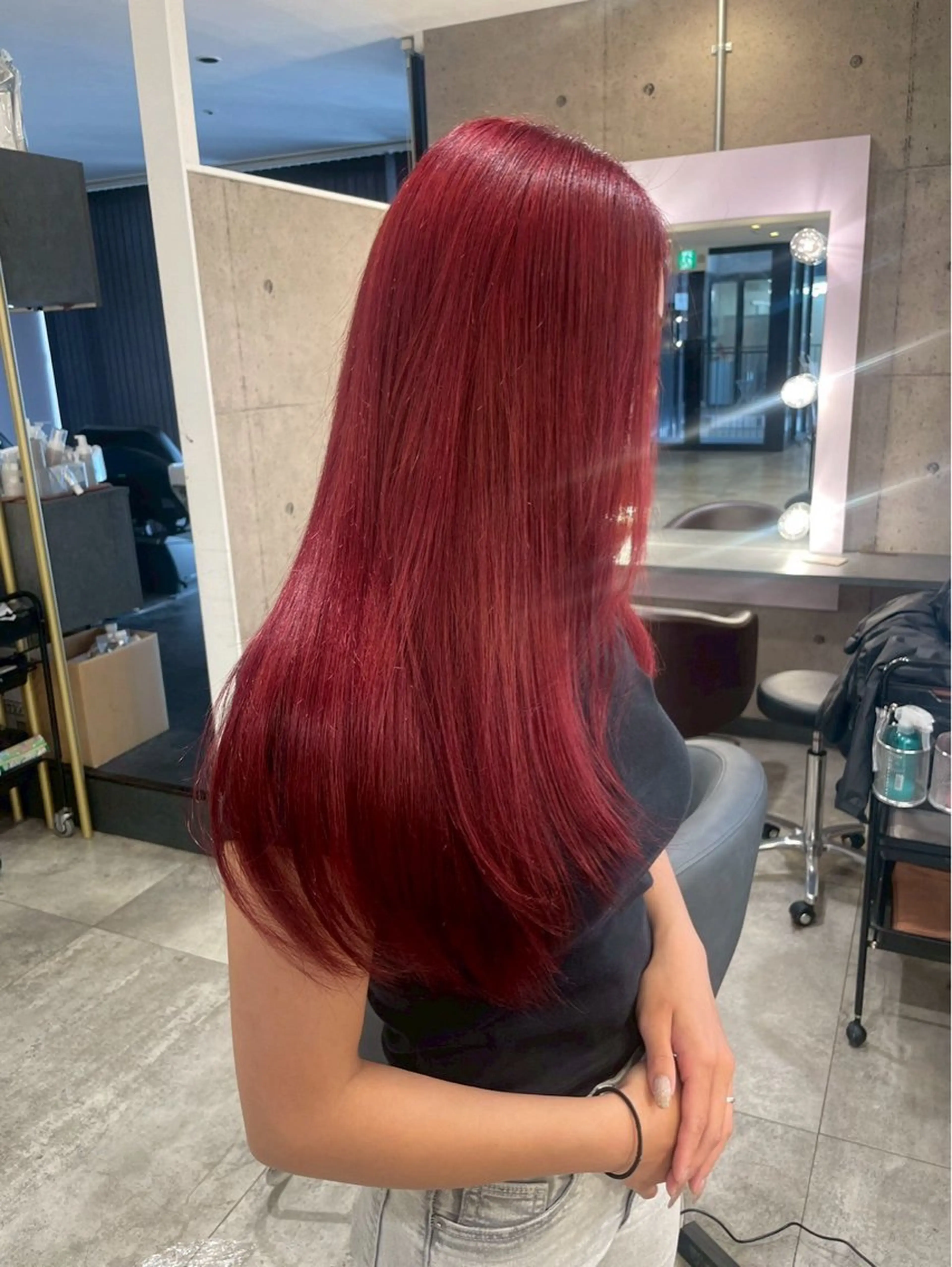 セミロング 髪質改善 Noe心斎橋店のヘアスタイル