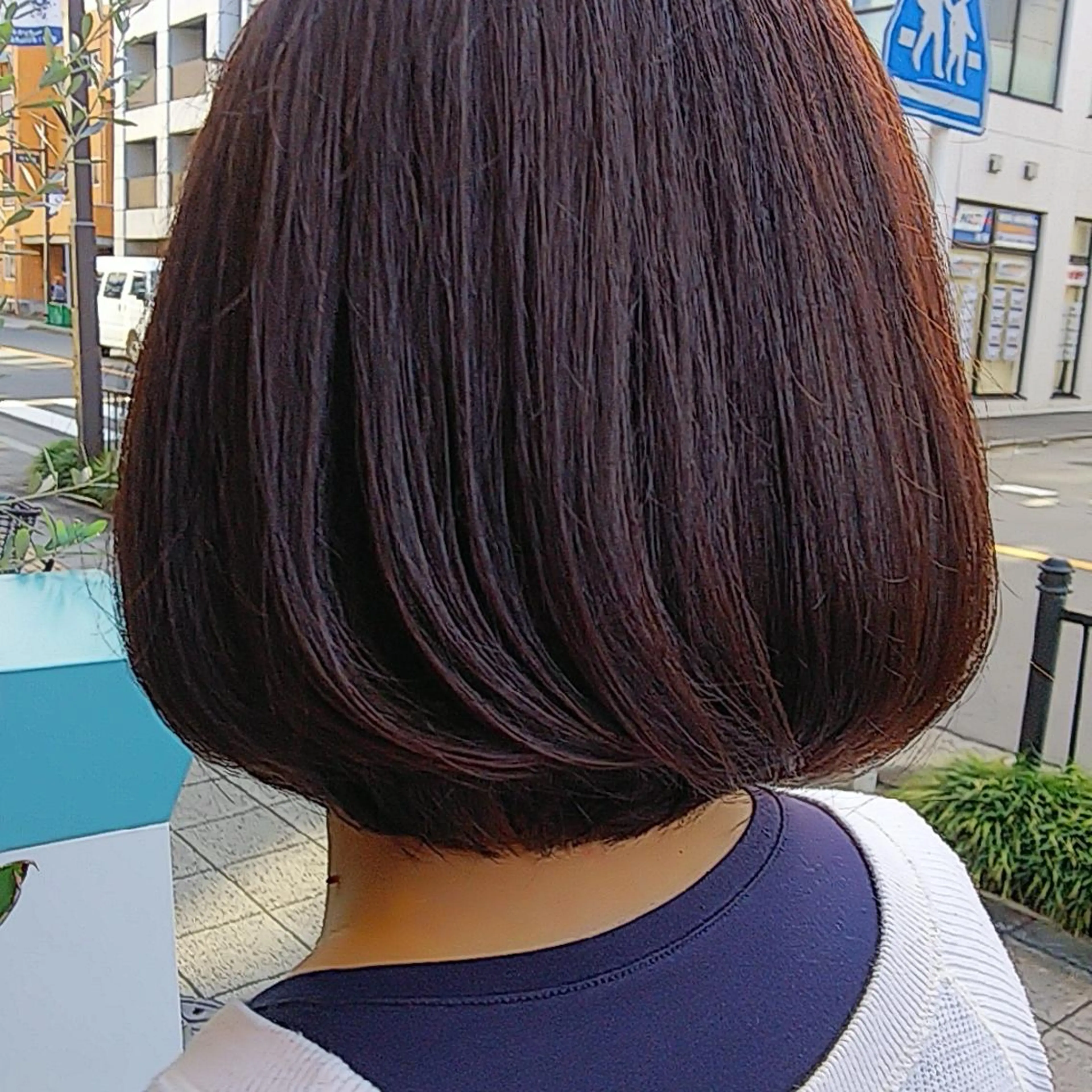 ミディアム カラー ボブ 髪質改善＆白髪ぼかし カラー♡店長みやけ♡のヘアスタイル