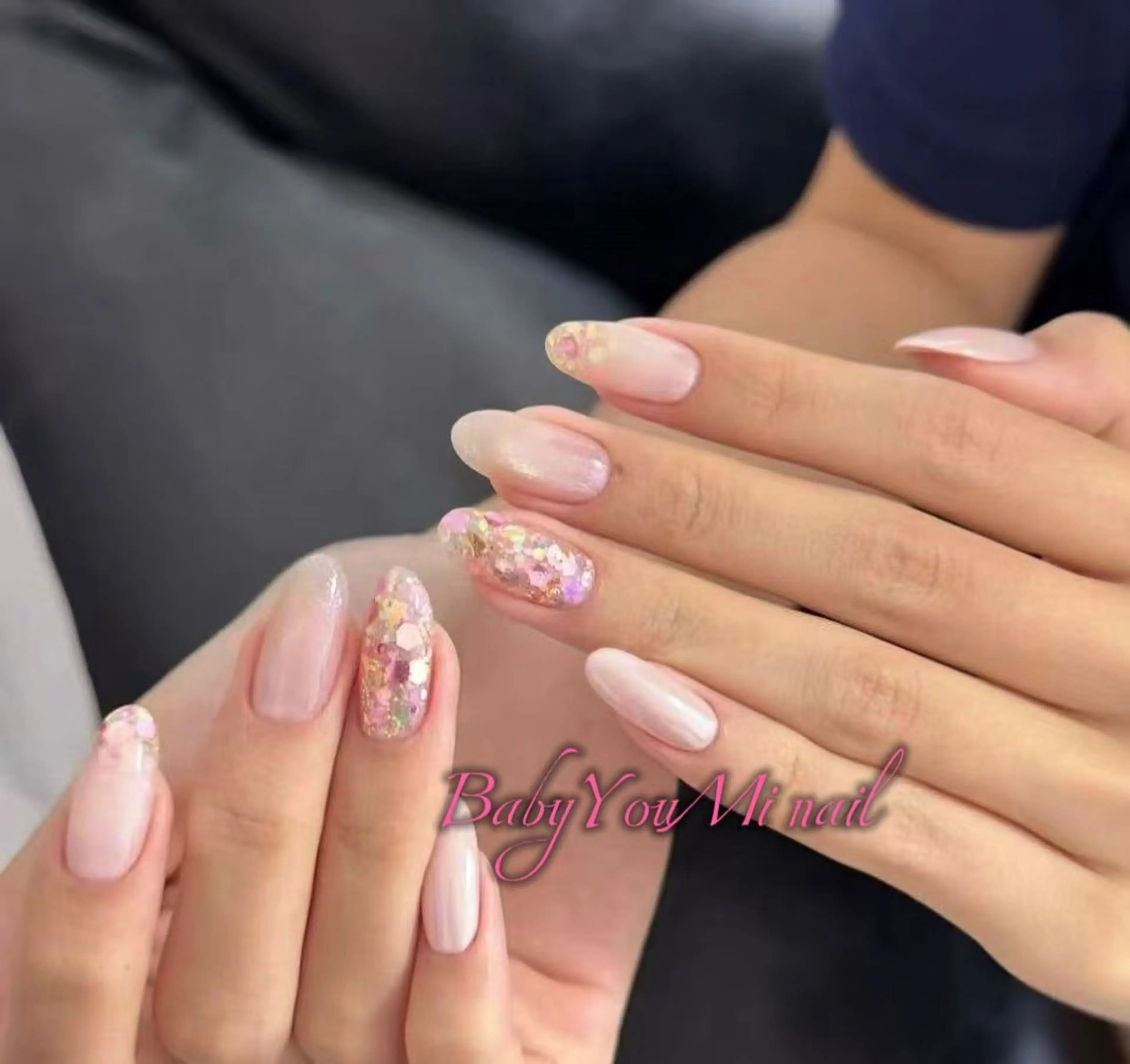 ネイル オーロラネイル フラワーネイル フットネイル フレンチネイル ジェルネイル ハンドネイル BabyYouMi ねねのネイルデザイン