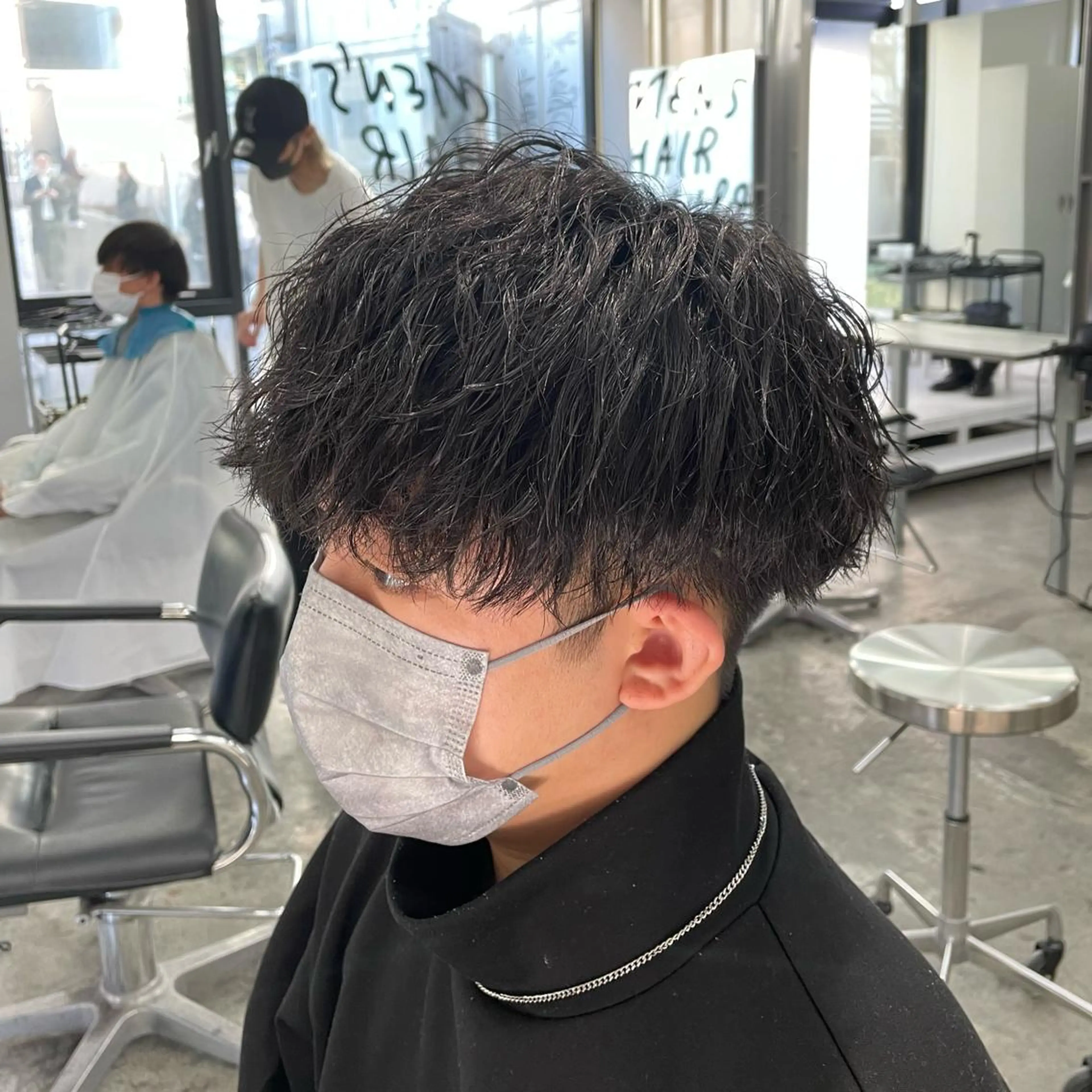 ショート パーマ メンズ カット パーマ メンズ特化美容師/ 藤戸 椋のヘアスタイル