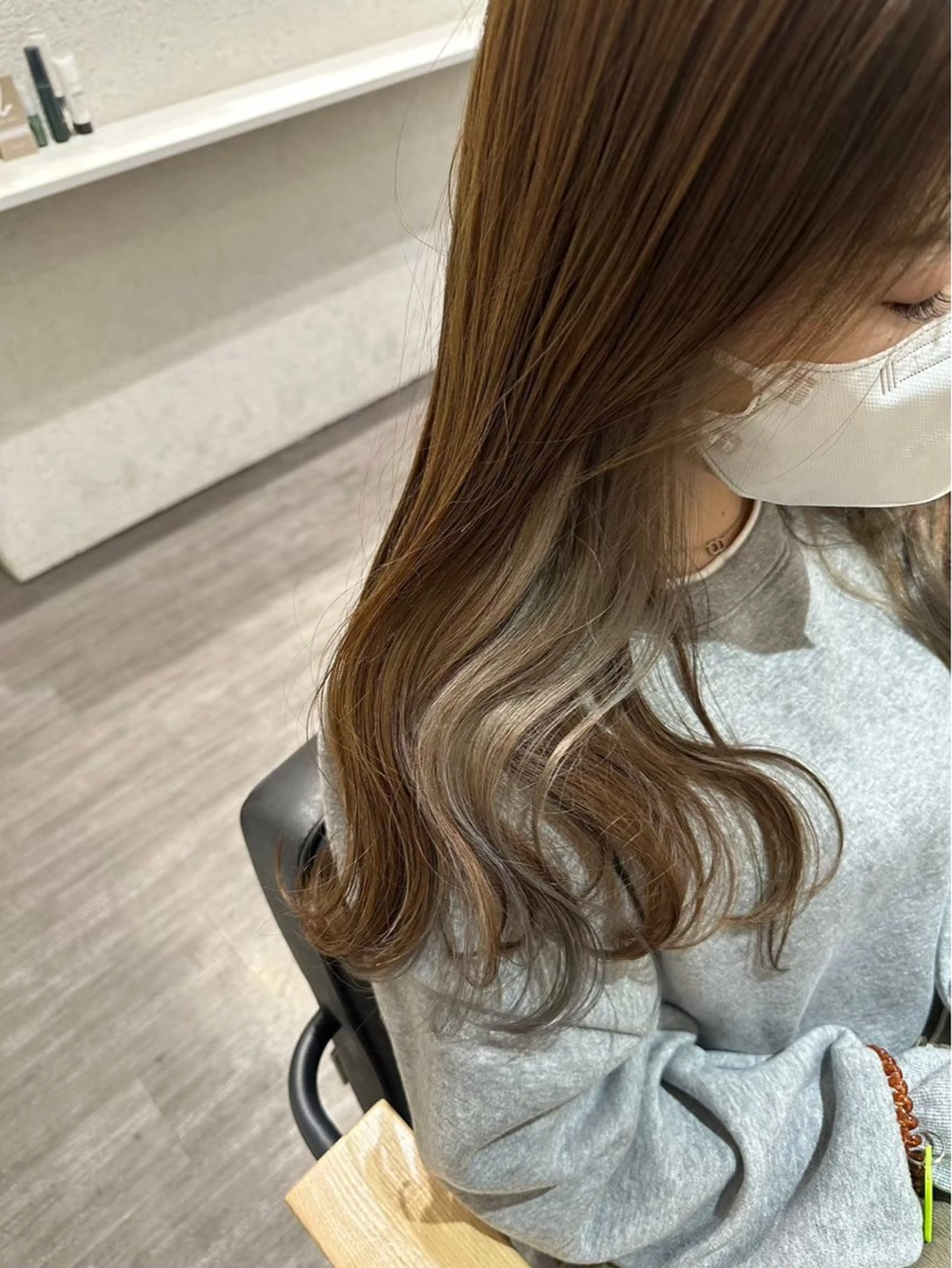 ミディアム ハイライト cocotte🦋 miyuのヘアスタイル