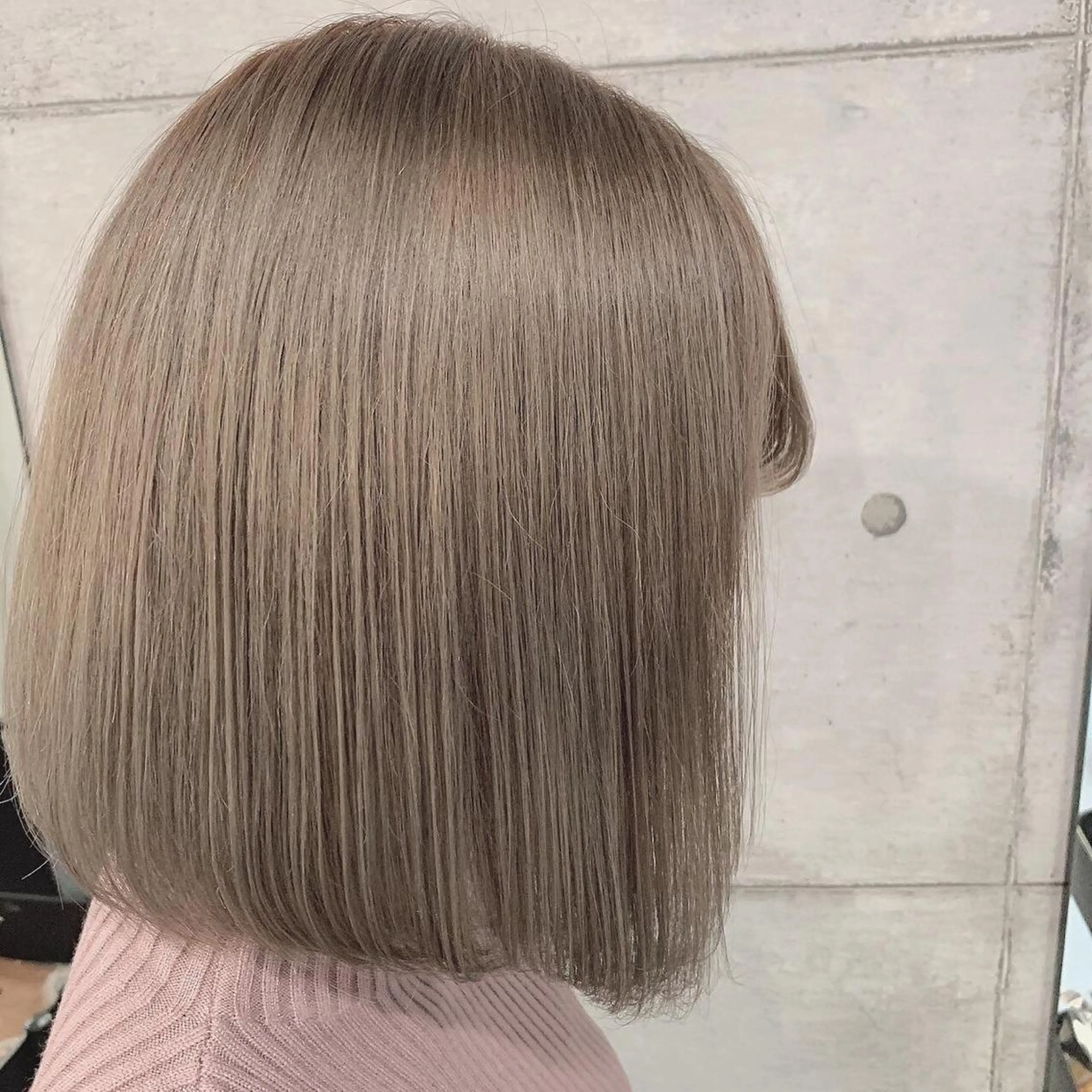 ミディアム カラー ヘアアレンジ キッズ アディクシーカラー バレイヤージュ ミストバング ベージュカラー 黒髪 カラー特化サロン Eir心斎橋のヘアスタイル