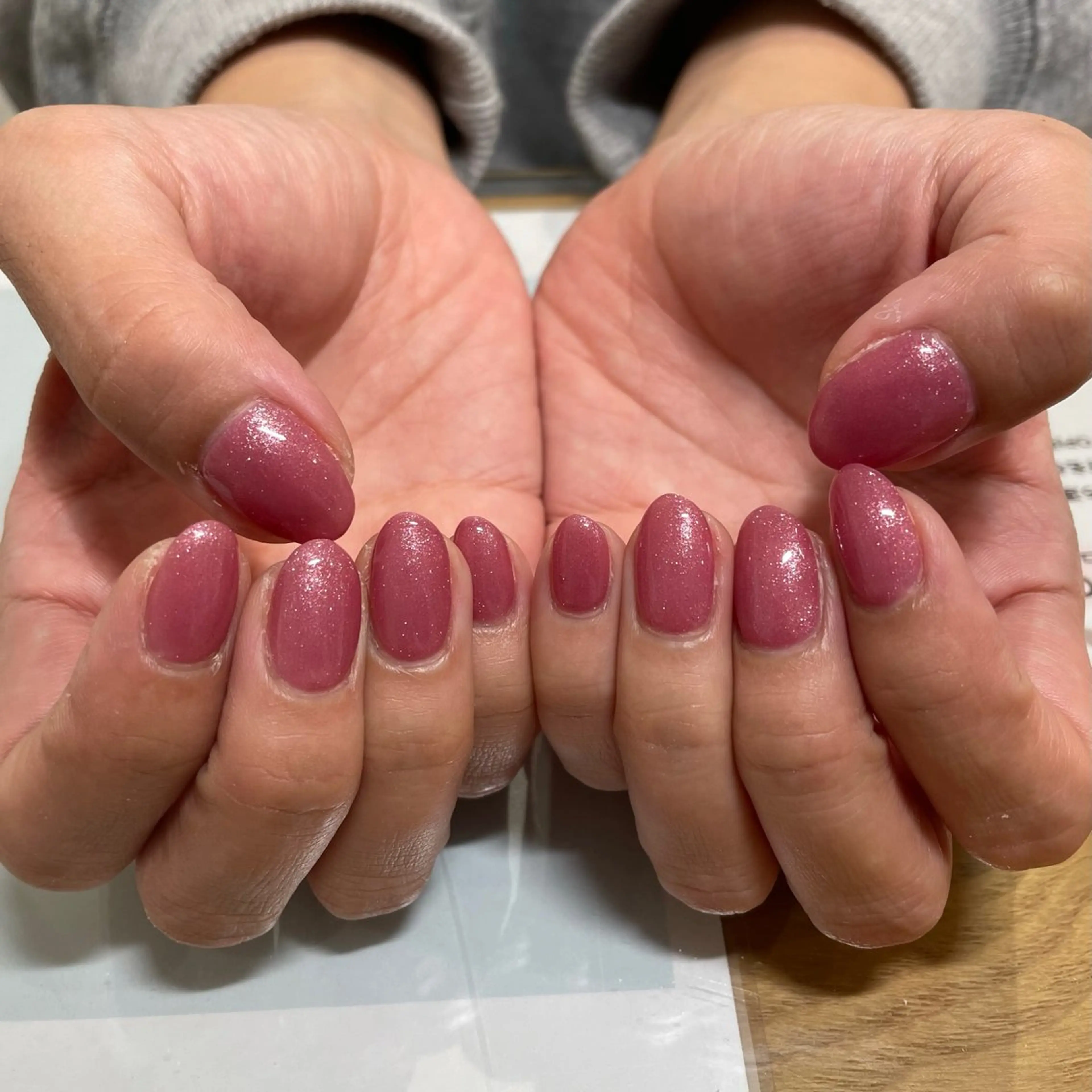 ネイル キラキラネイル ラメ(グリッター) ピンク M.wish Yukinaのネイルデザイン