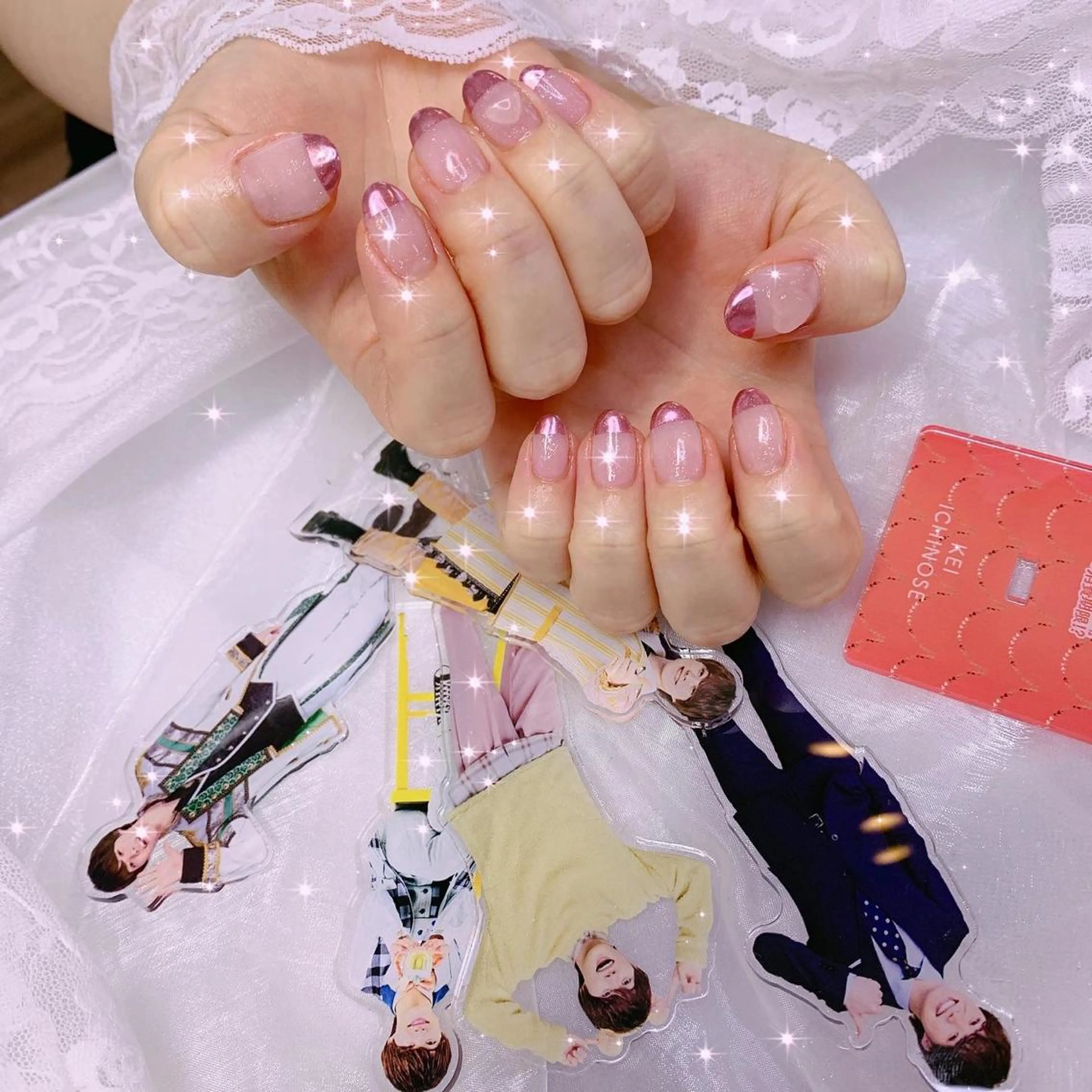 ネイル ハート UVネイル ハンドネイル La neige* yuki 🥯🍑のネイルデザイン