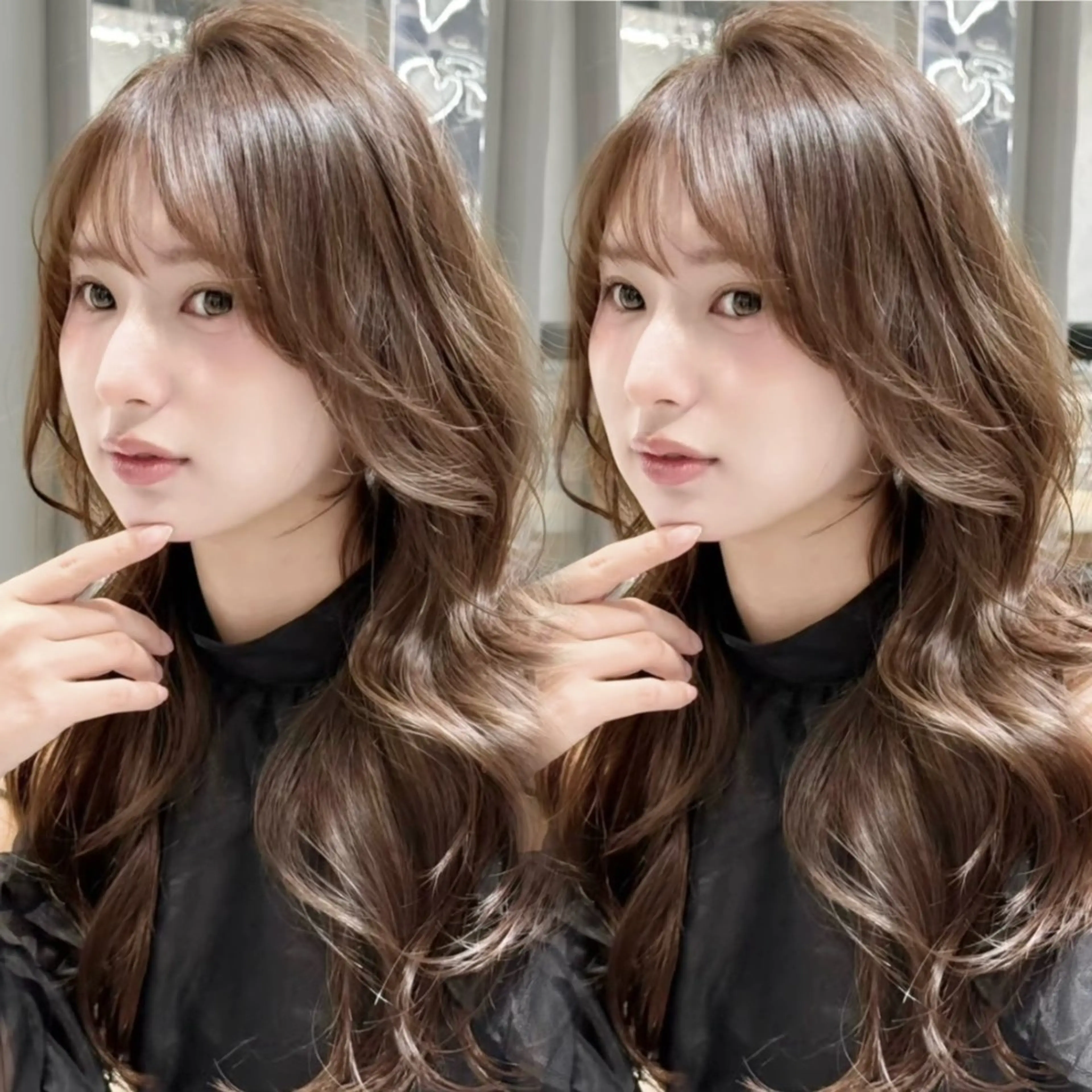 ロング カラー ヘアアレンジ カット ヘアカラー トリートメント 巻きラク♡レイヤー 🦢こころのヘアスタイル