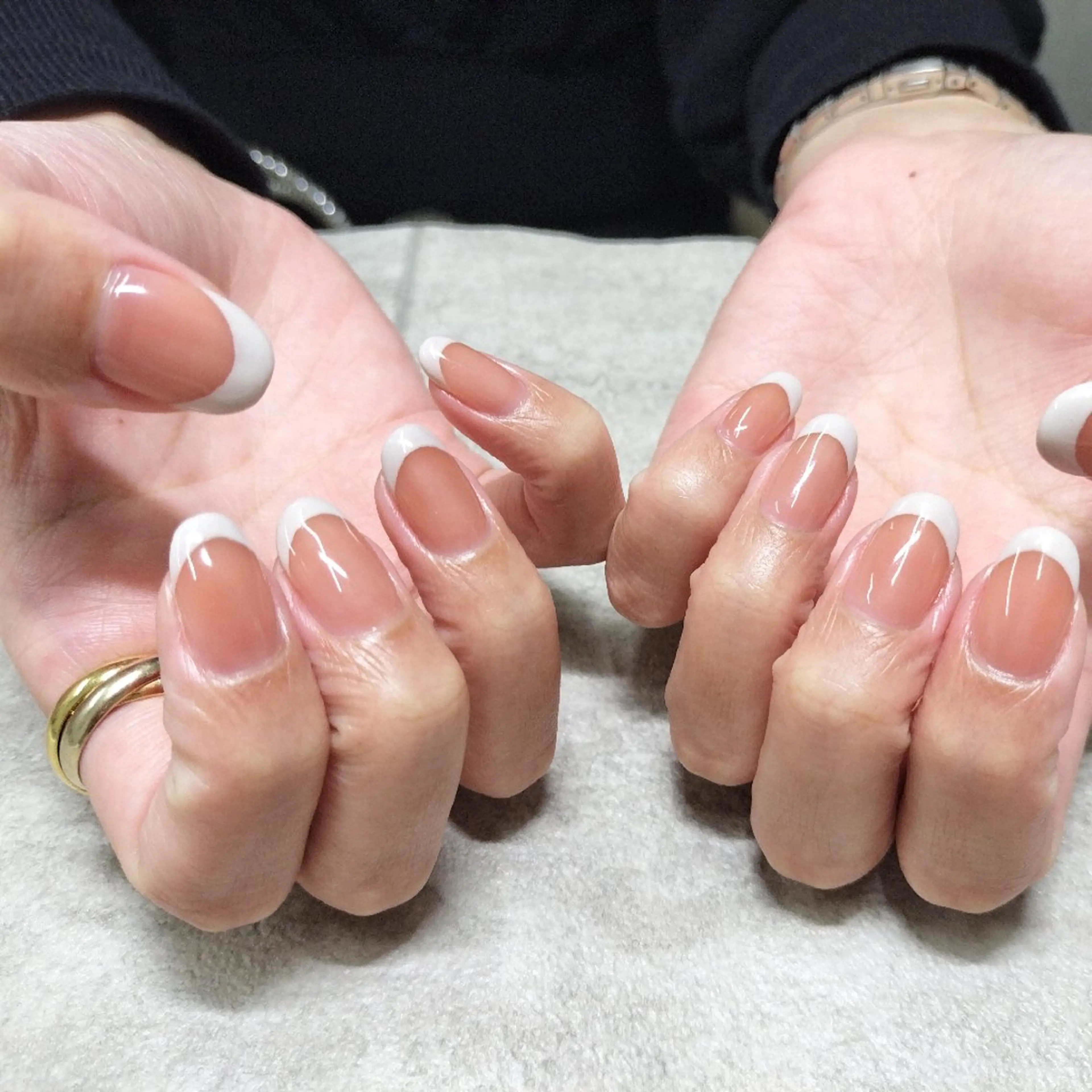 ネイル フレンチネイル ハンドネイル She by M【シーバイエム】パラジェル/ニュアンスネイル所属・She by M. Ryoukaのネイルデザイン