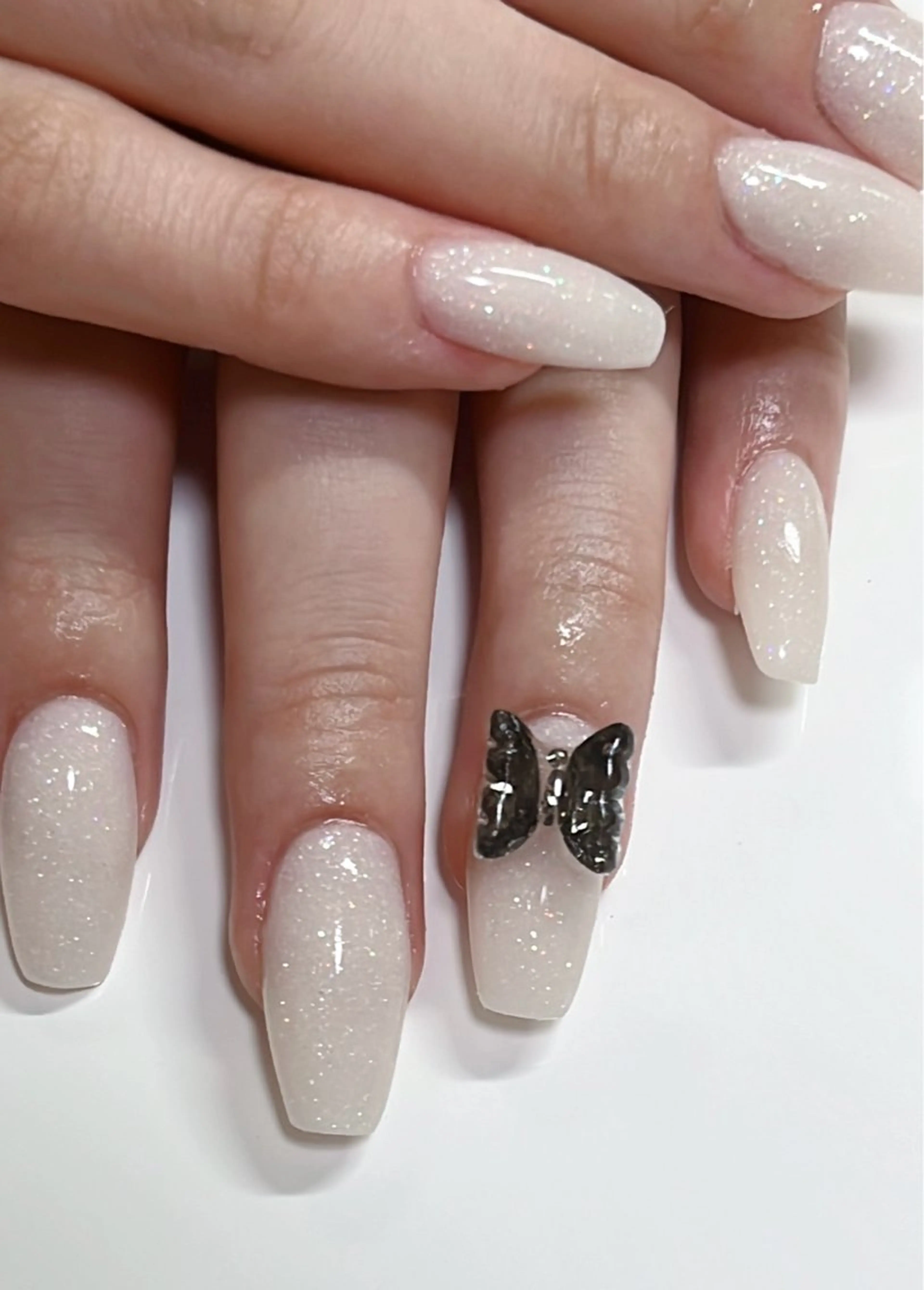 ネイル ラメ(グリッター) ワンカラーネイル スカルプネイル plaisir所属・plaisir プレジールネイルのネイルデザイン