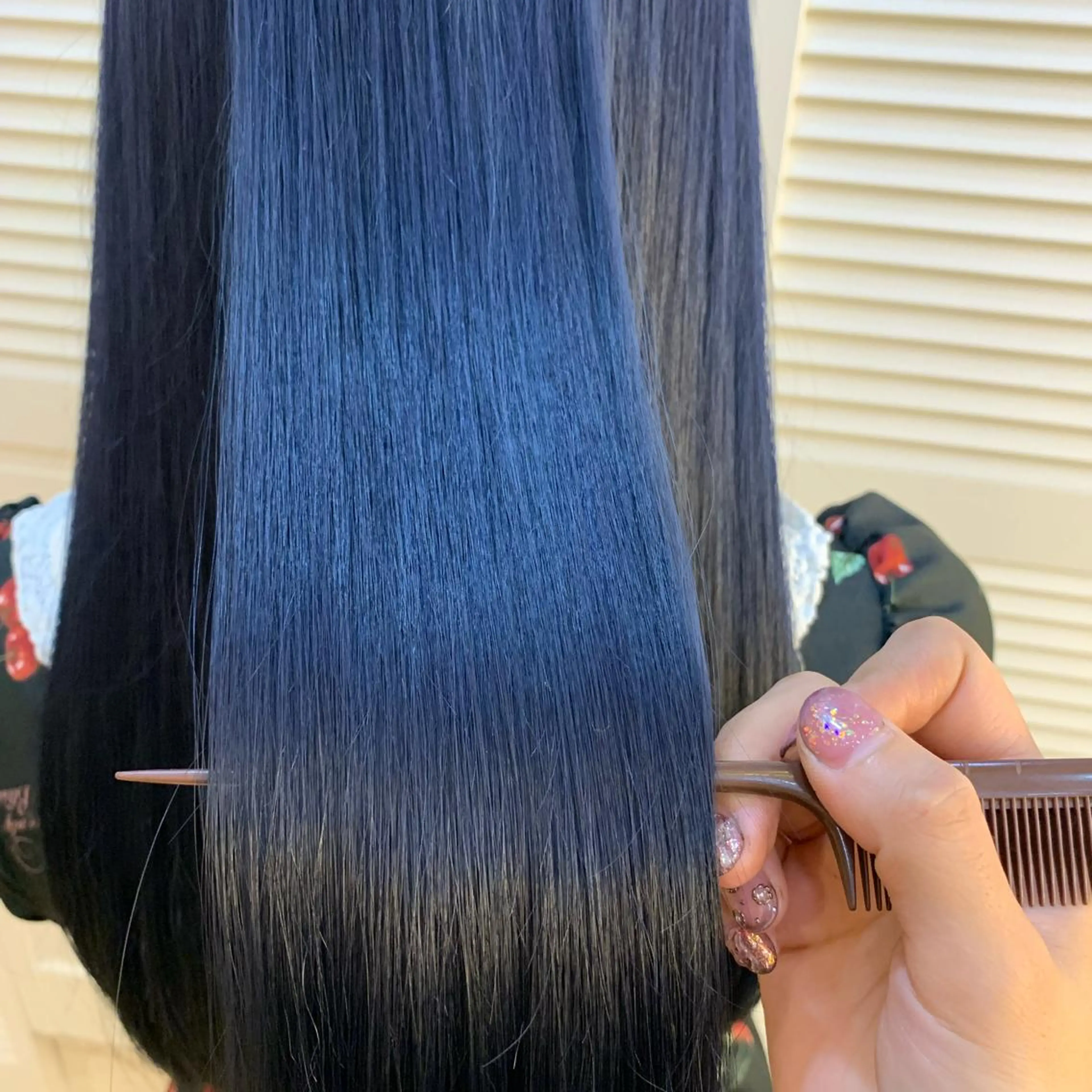 ロング カラー ネイビーカラー 韓国風ヘア オルチャンヘア GO TODAY SHAiRE SALON 町田店所属・🫧大森 知夏🫧のヘアスタイル