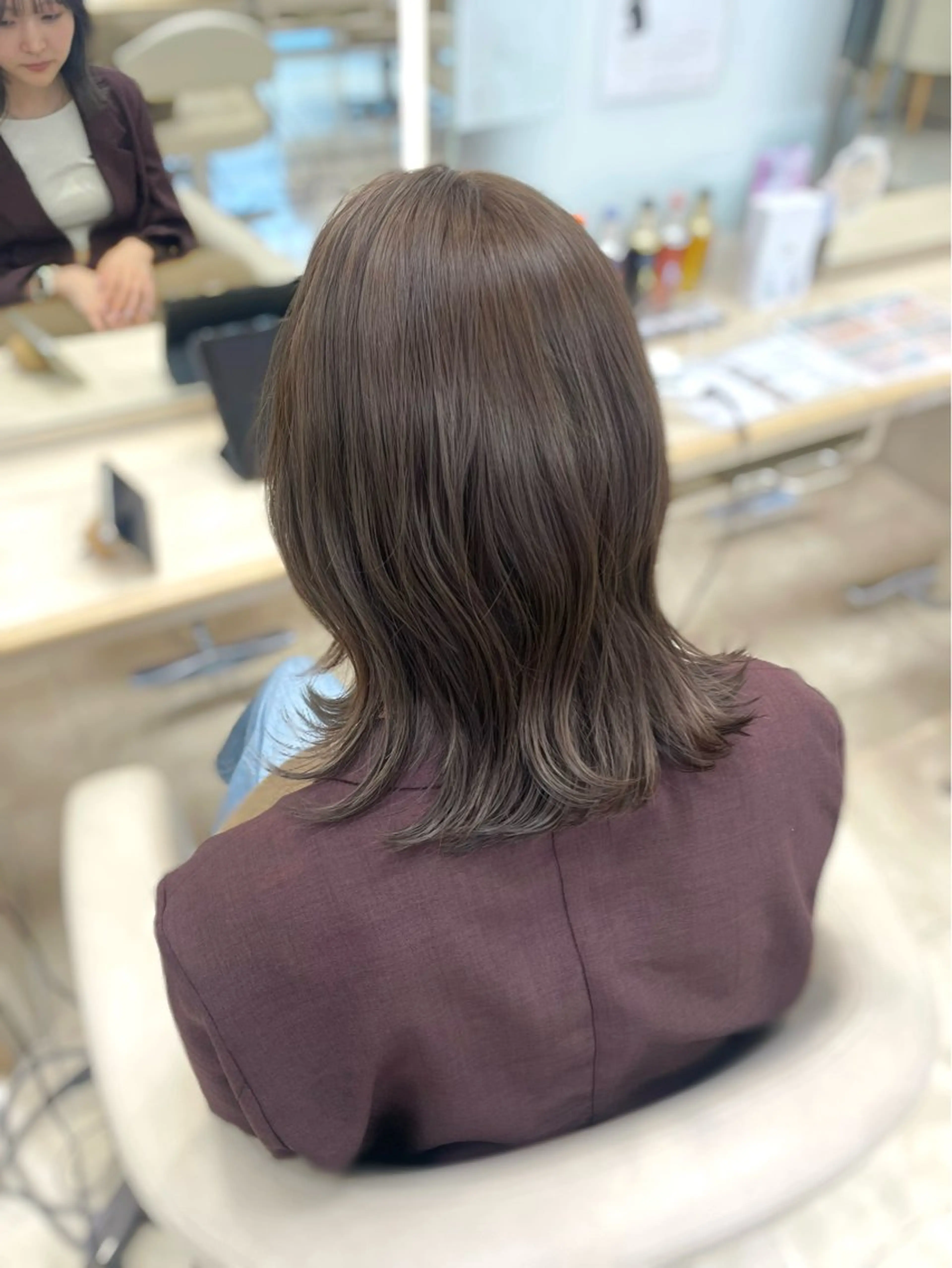 ミディアム カラー 透明感ワンカラー🎀 レイヤー/AOのヘアスタイル