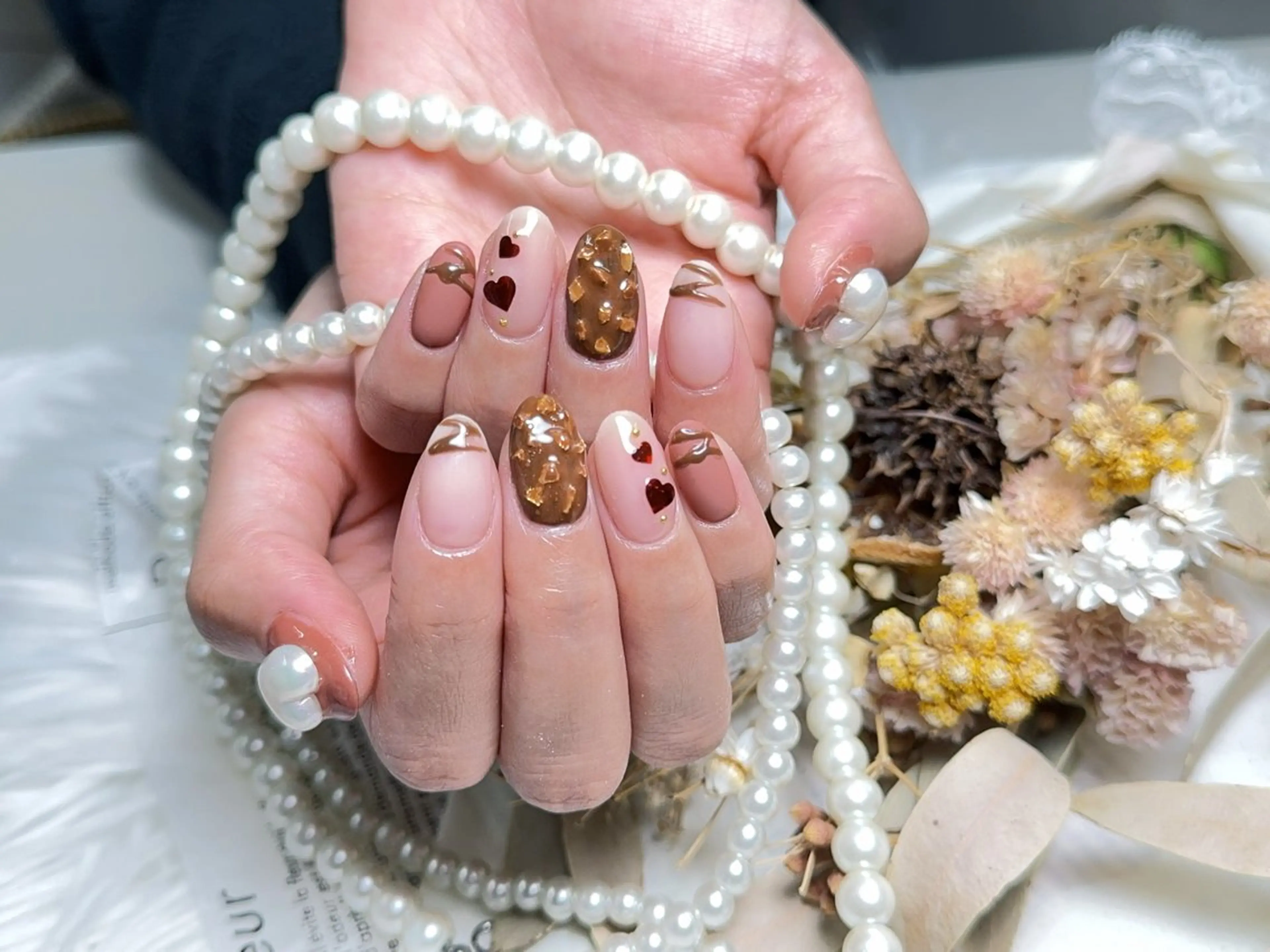 ネイル 長さ出し フレンチネイル ジェルネイル ガラスフレンチ 韓国ネイル ハンドネイル ハンドケア For U nail スカルプ専門店のネイルデザイン