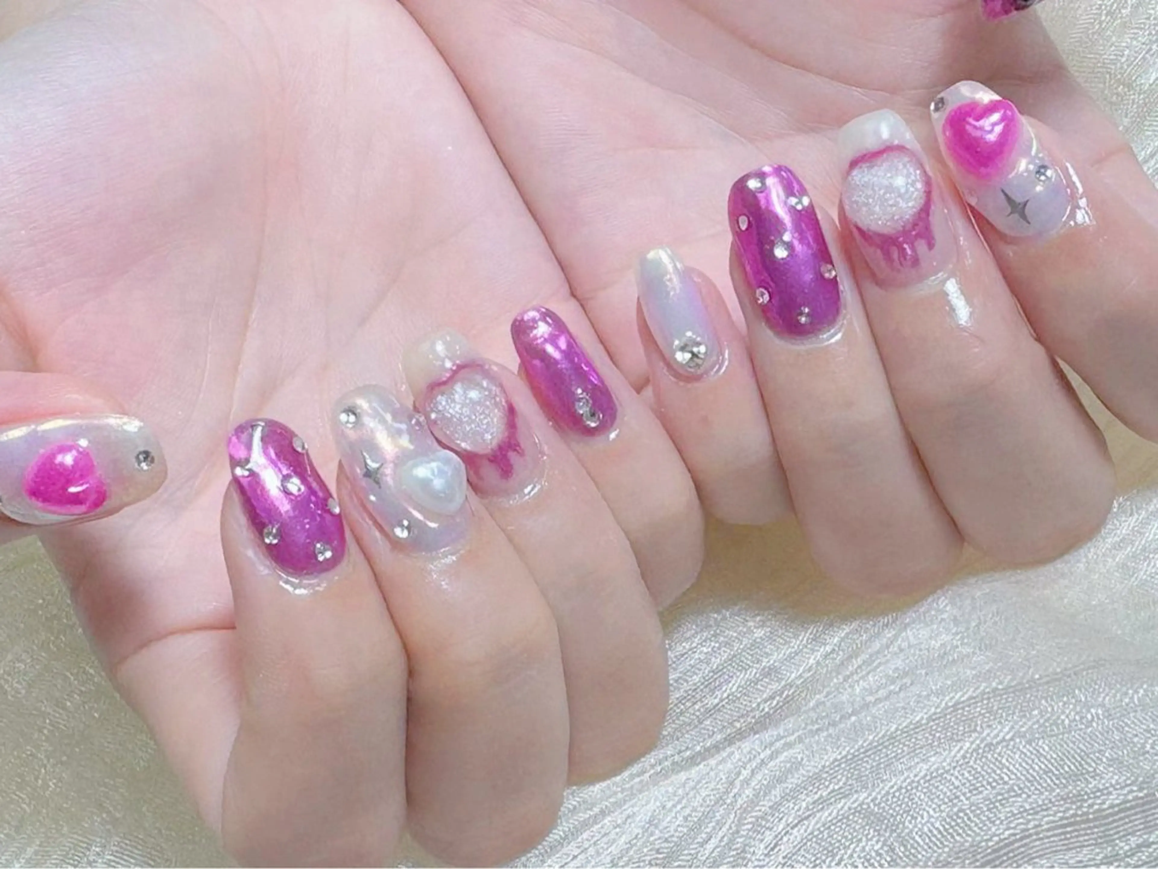 ネイル ハンドネイル 🎀ネイルサロン エクラYUI🎀のネイルデザイン