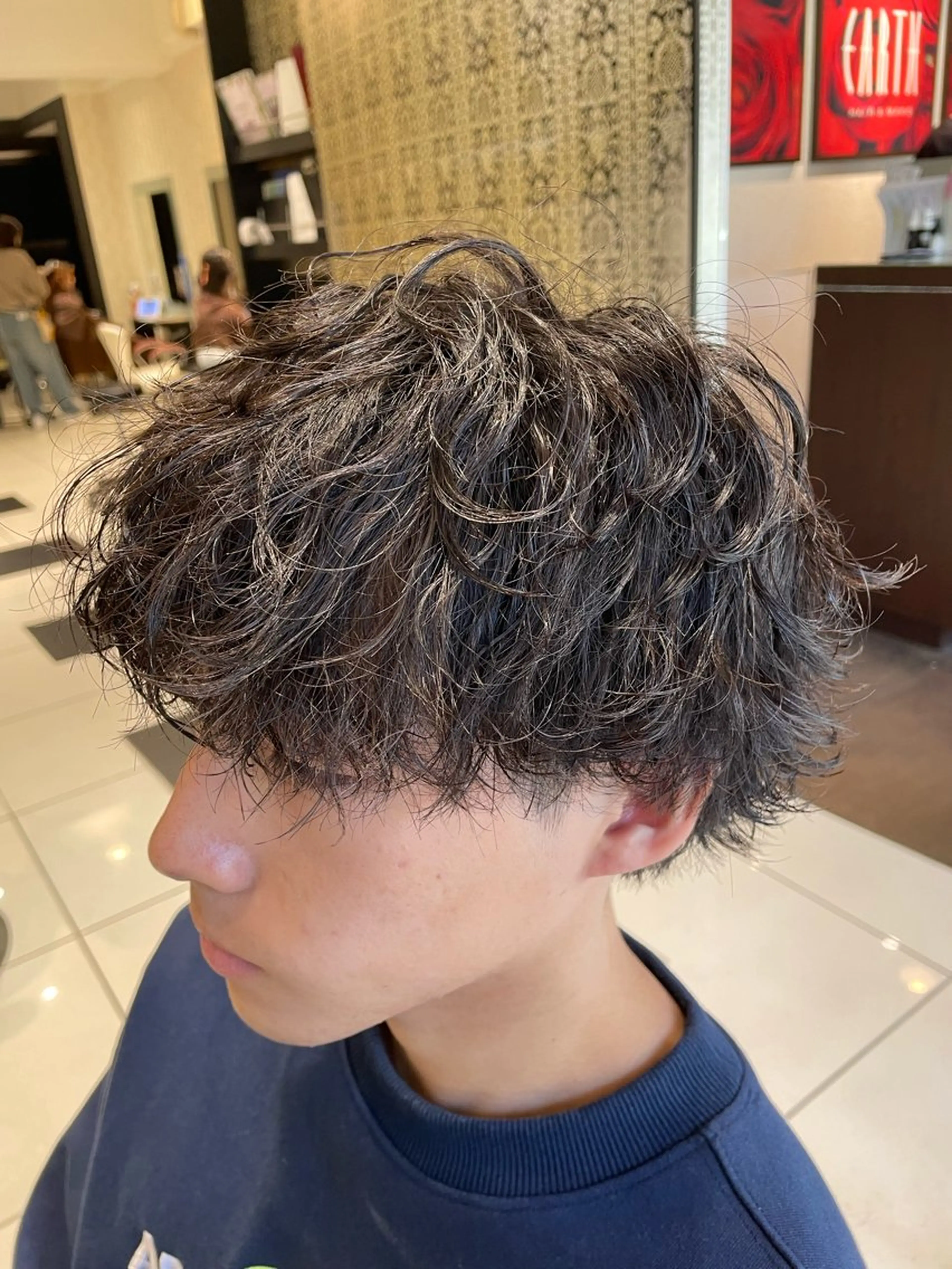 メンズ人気No.3‼️🔱　カット+波巻きスパイラルパーマ+トリートメントの写真