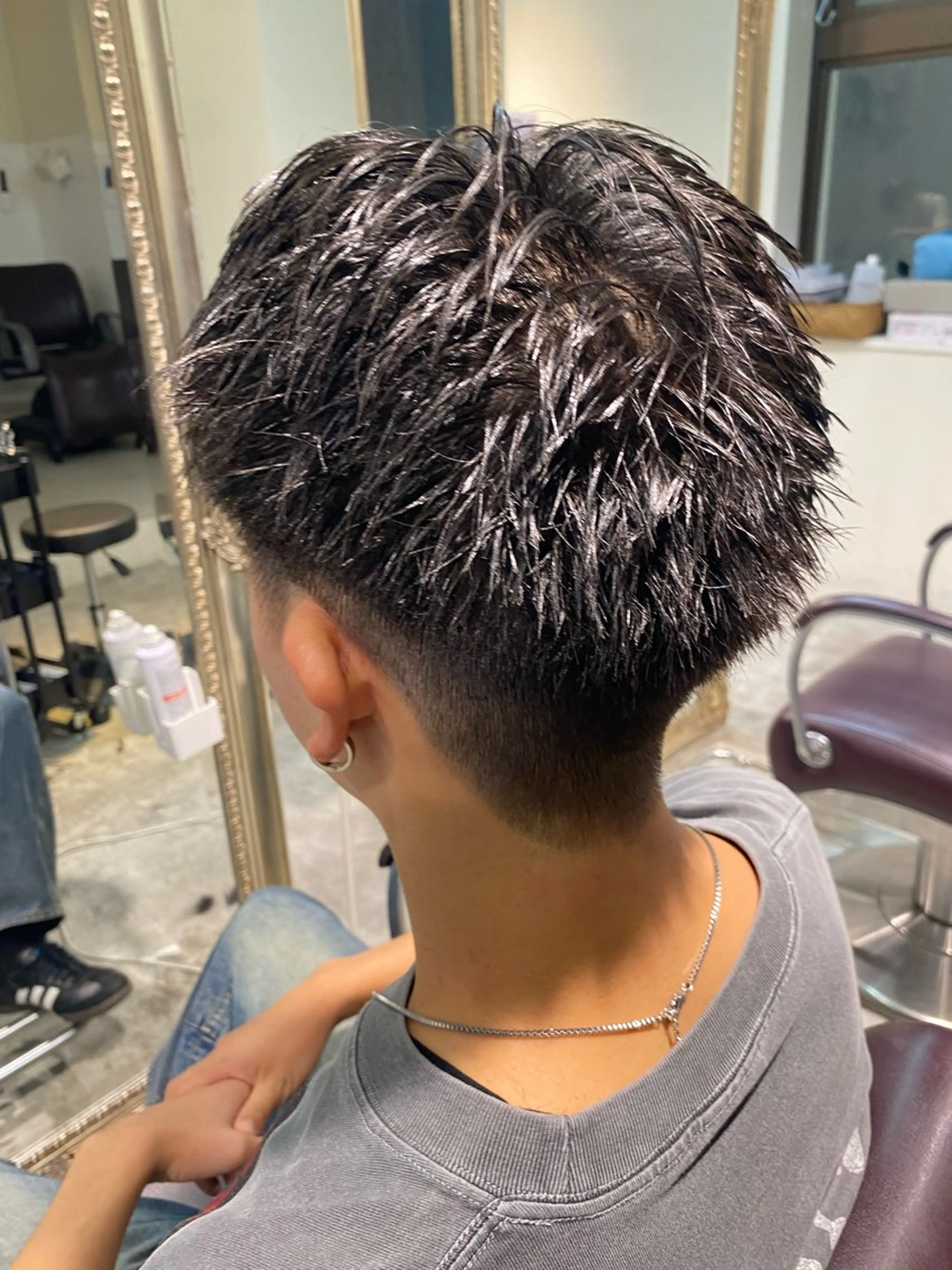 ショート メンズ パーマ特化/フェザー パーマシャドウ/真生のヘアスタイル