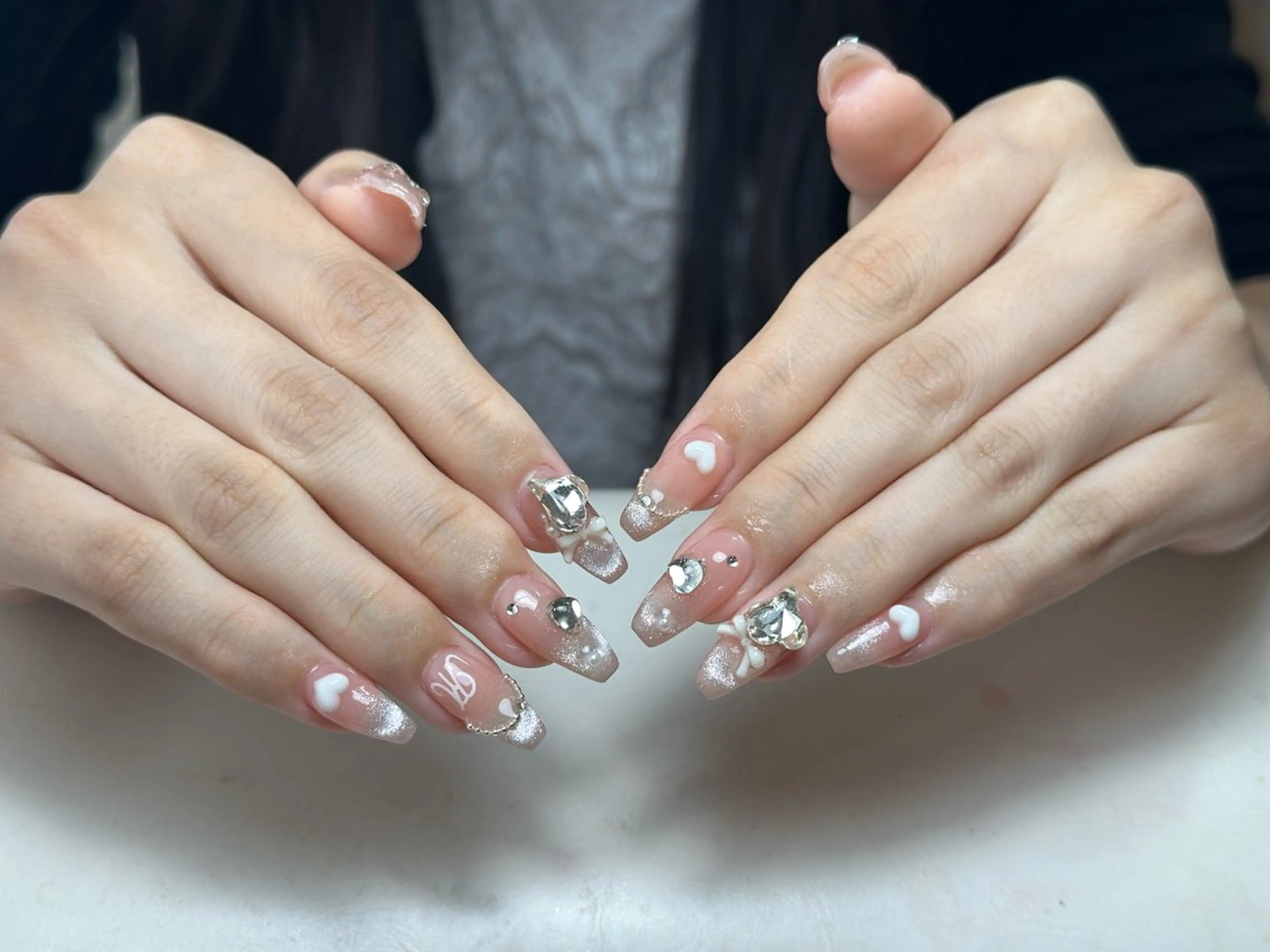 ネイル アートネイル ジェルネイル マグネットネイル ハンドネイル JennNail_ マオのネイルデザイン