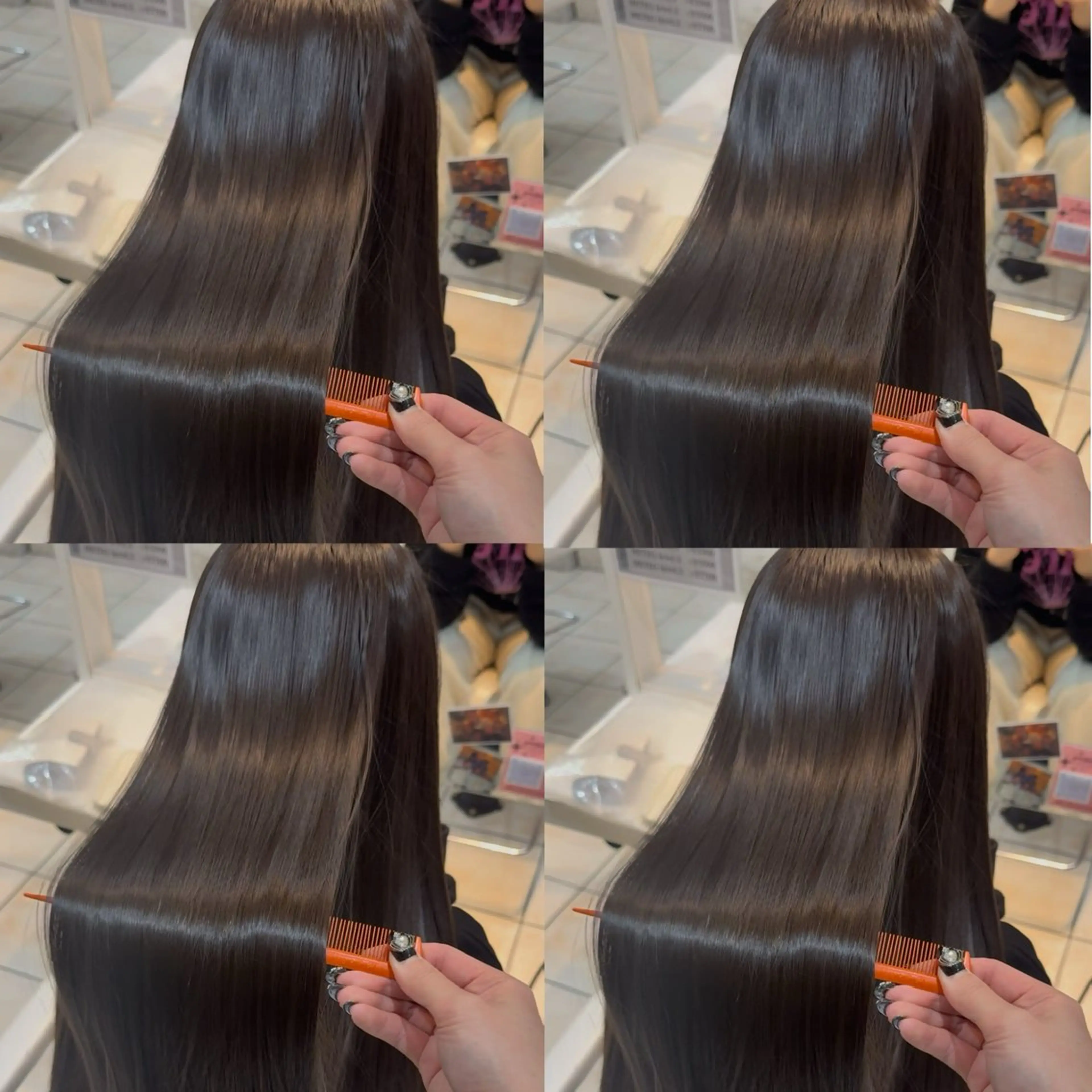 ロング カラー カット ヘアカラー 【髪質改善特化】 艶髪/透明感カラーのヘアスタイル