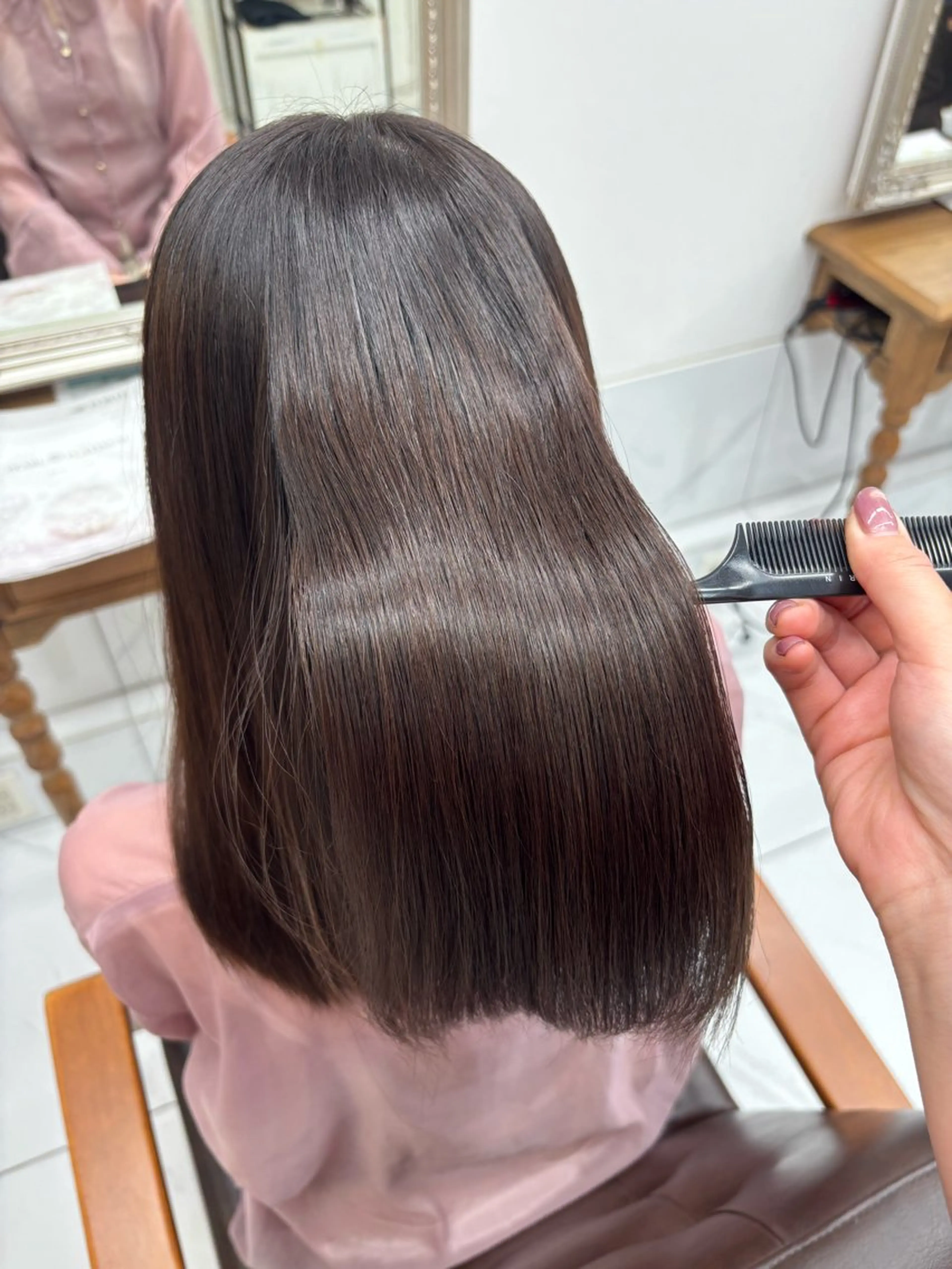 ミディアム ヘアカラー トリートメント 髪質改善カラー✨ るな🕊🫧のヘアスタイル