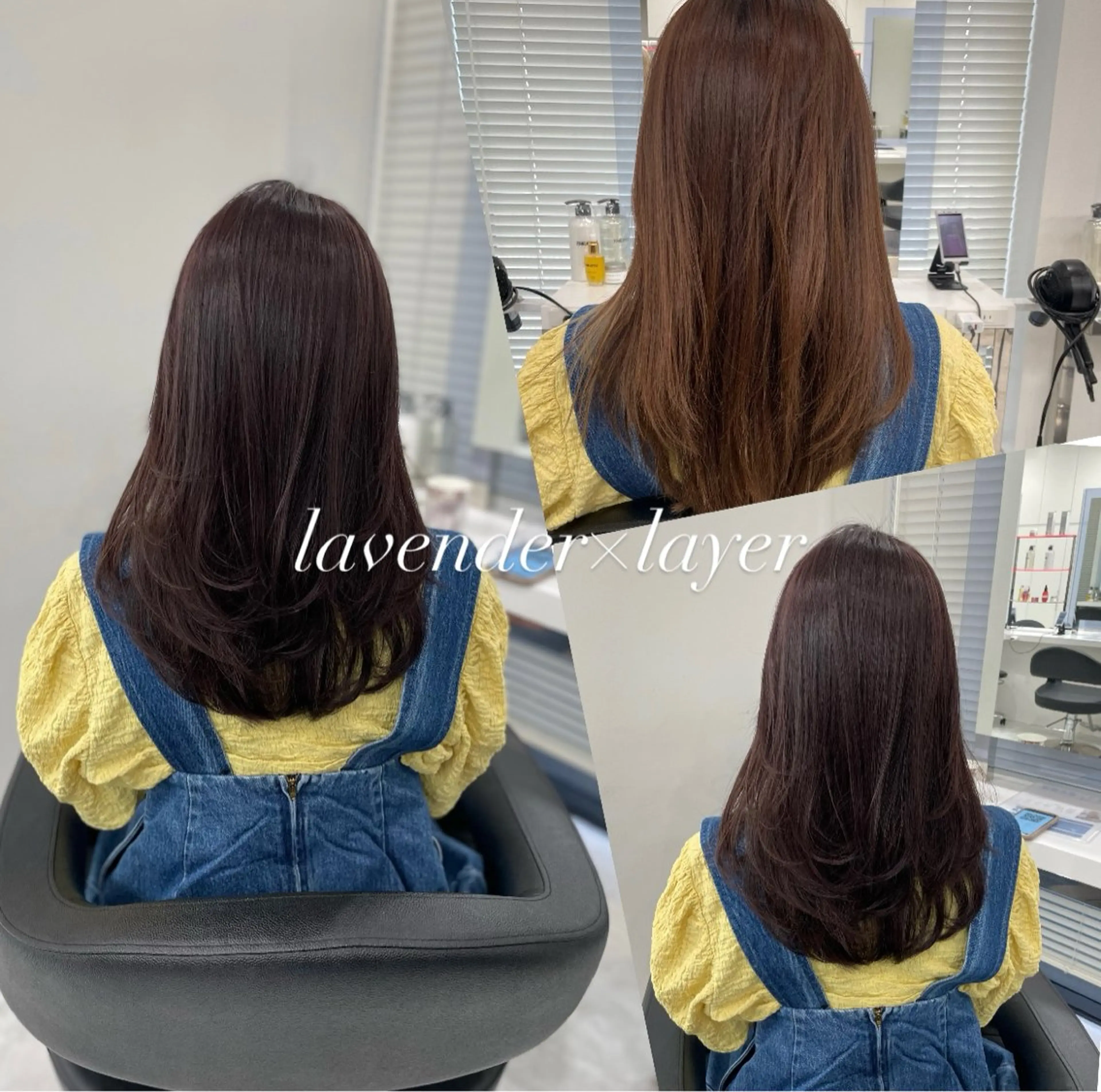 セミロング カラー ヘアアレンジ Ella所属・nana【艶髪】/ レイヤー/縮毛矯正のヘアスタイル