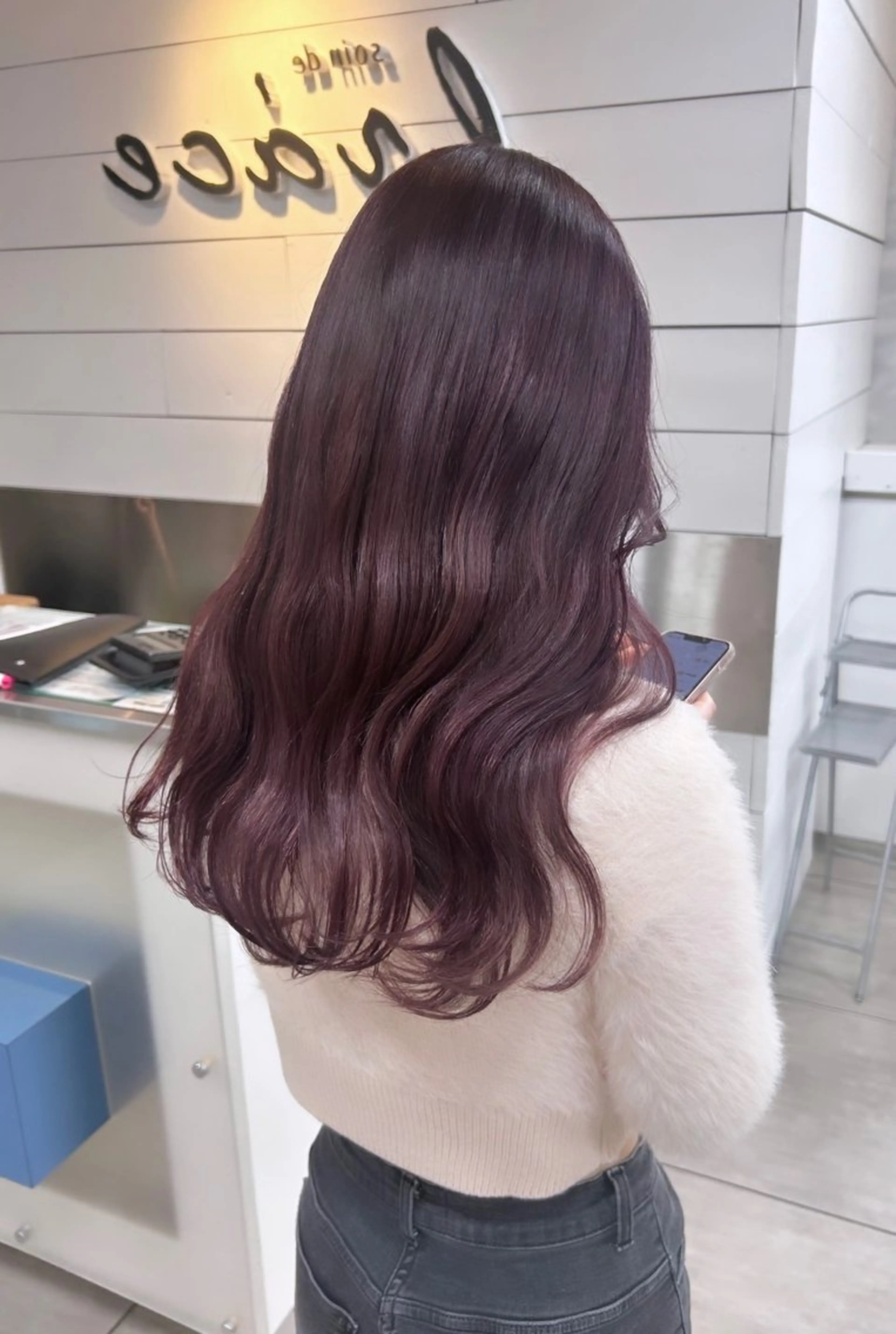 ロング パープルカラー カット ヘアカラー 🫧艶髪カラー🫧 森本くるみのヘアスタイル