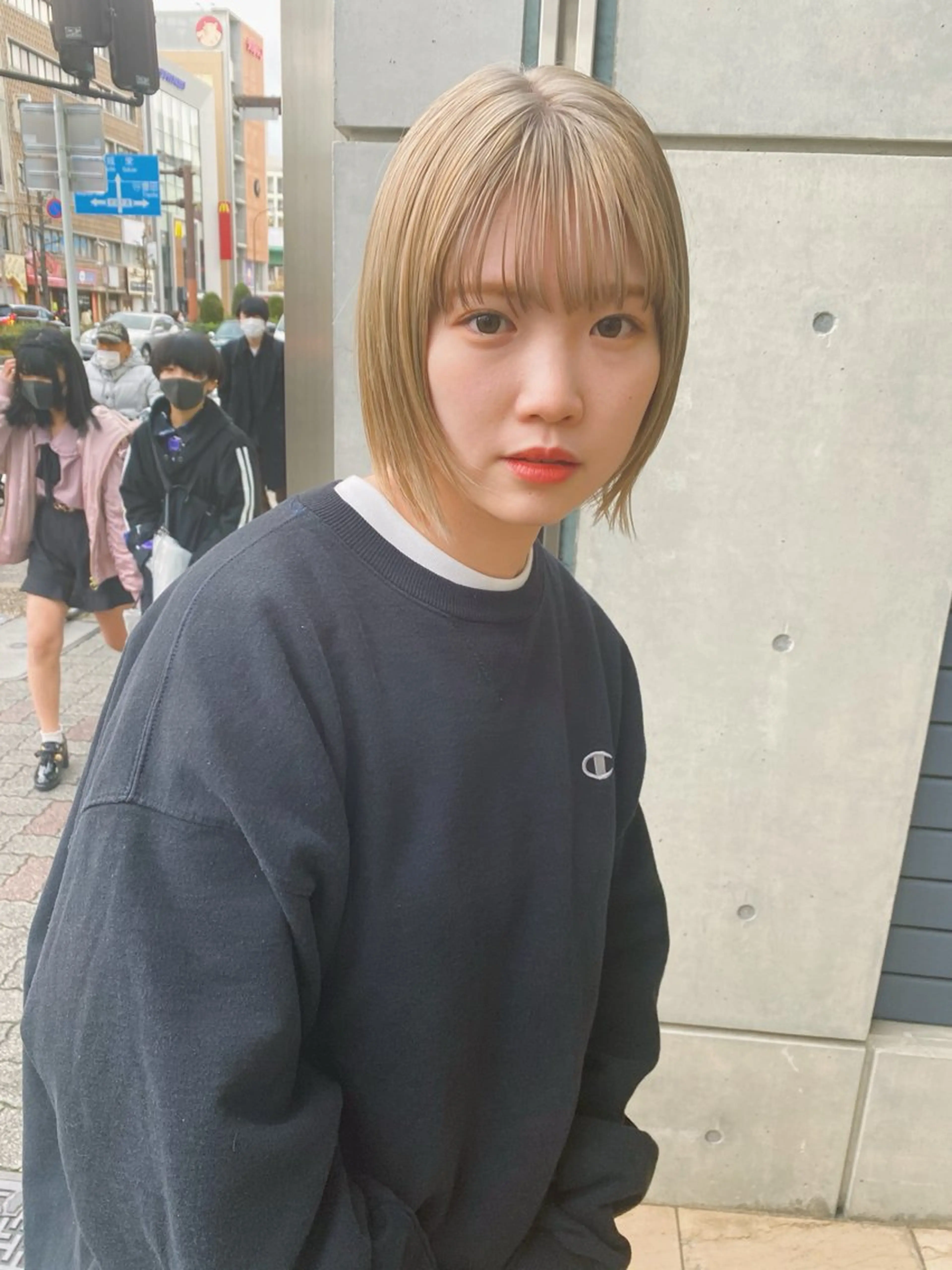 ミディアム カラー ブリーチ ダブルカラー レイヤーカット ウルフカット ヘアカラー トリートメント 村松滉太/ レイヤーカットのヘアスタイル