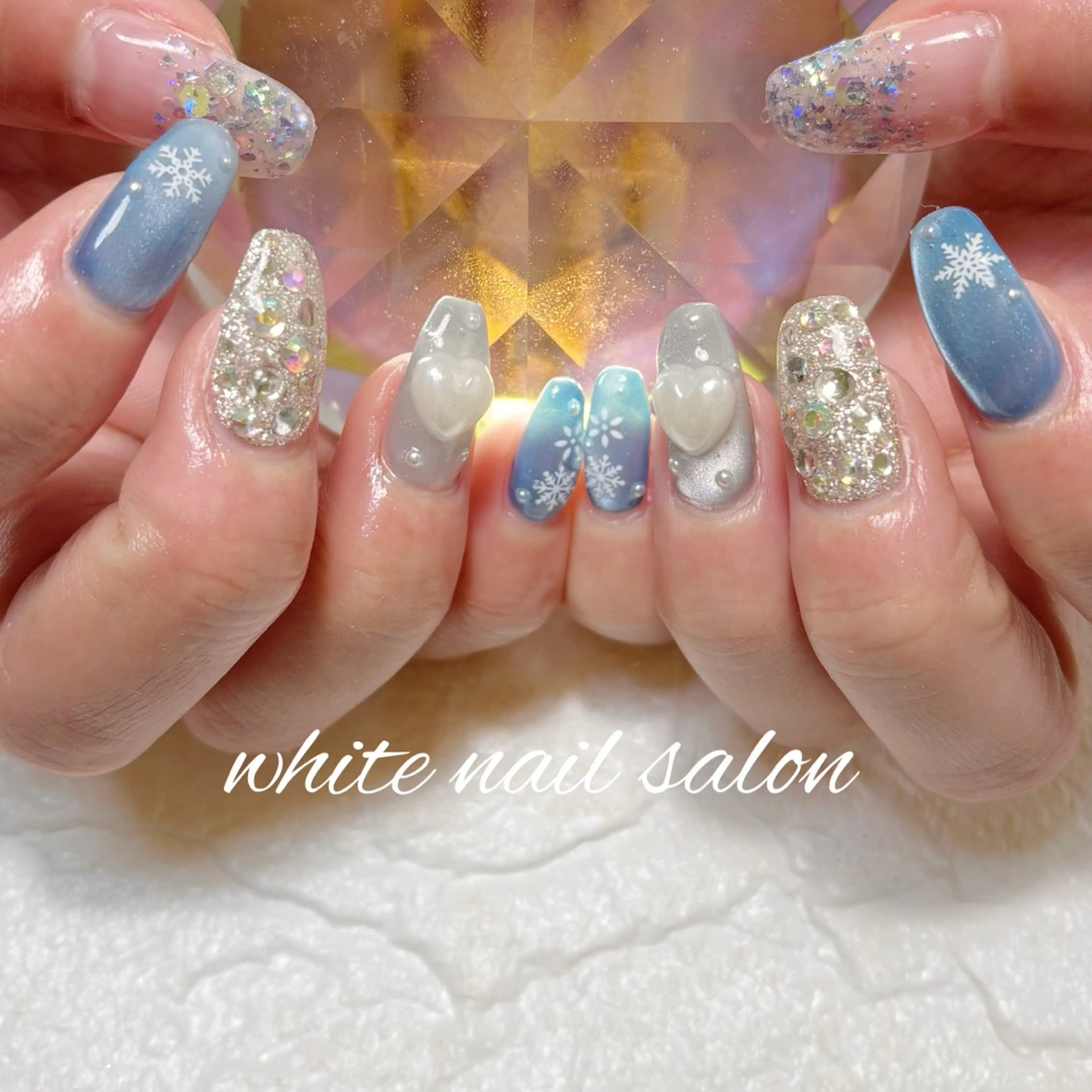 ネイル フットネイル ラメ(グリッター) ハンドネイル white nail salonのネイルデザイン