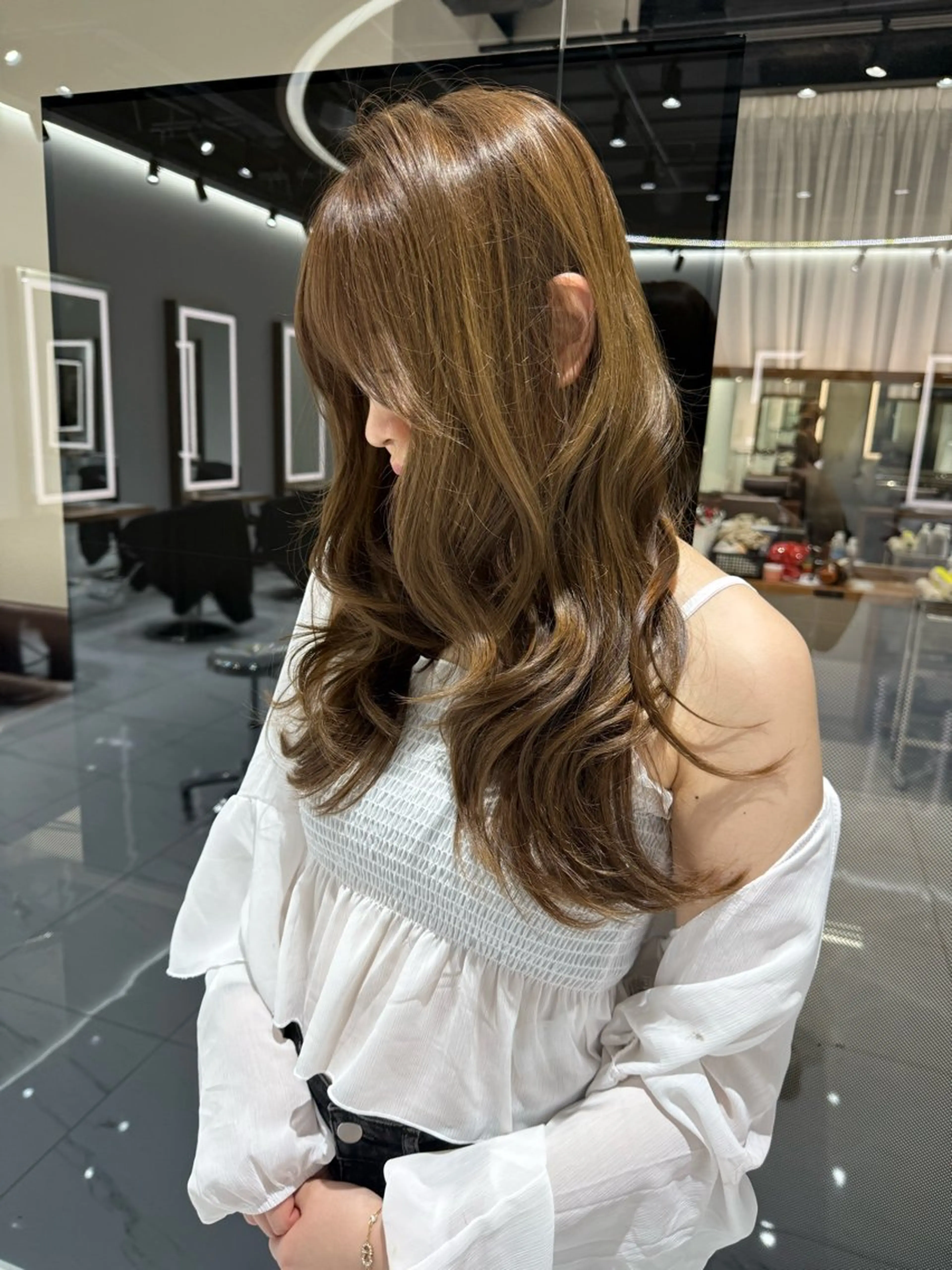 ロング カラー 𝑨𝑲𝑶 🍒/ 暖色カラーのヘアスタイル