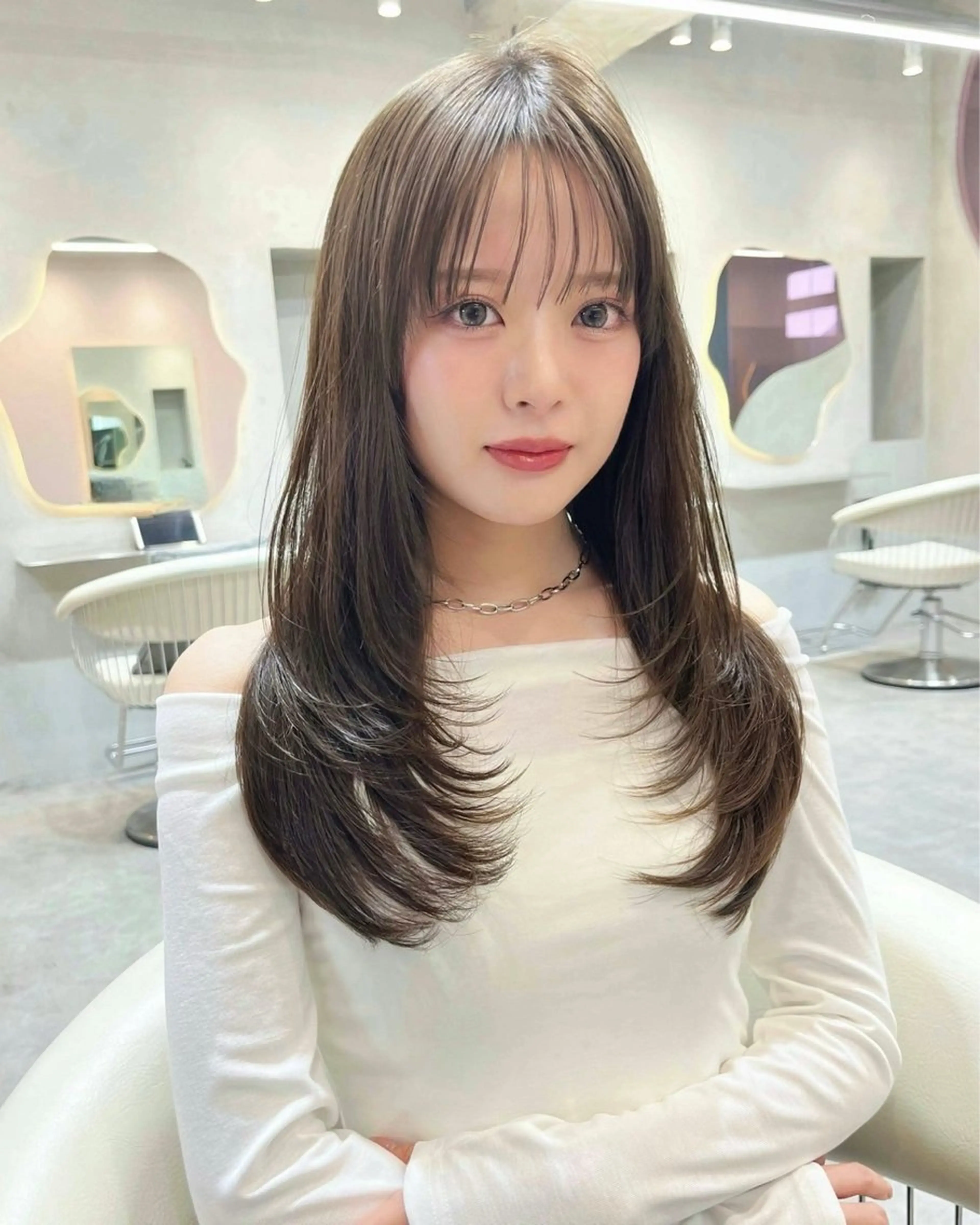 ロング 【韓国/レイヤー/ カラー】新井 望乃果のヘアスタイル