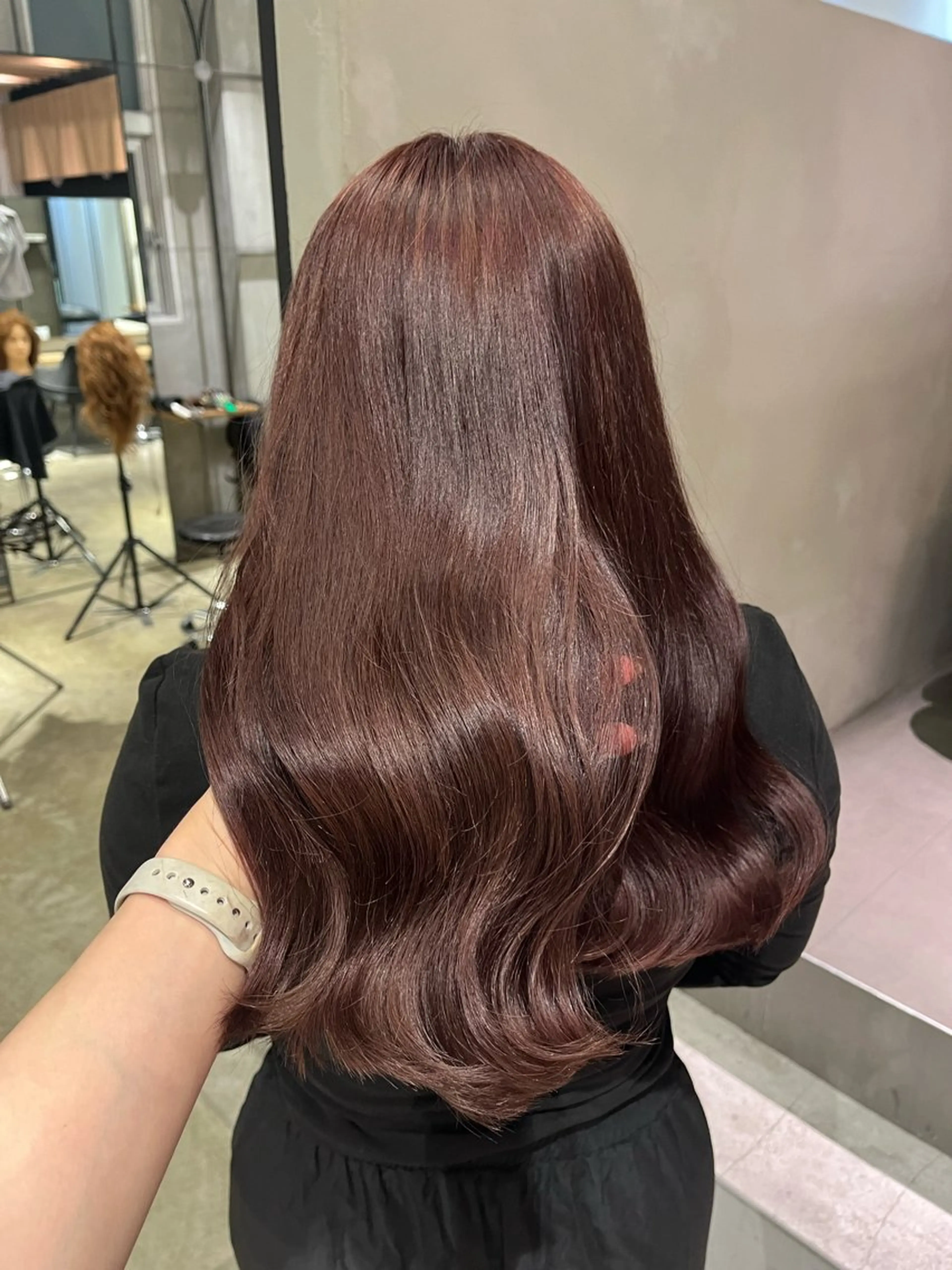 ロング カラー ブラウンカラー ピンクカラー ピンクブラウン 森山 葵 ショート×メンズのヘアスタイル