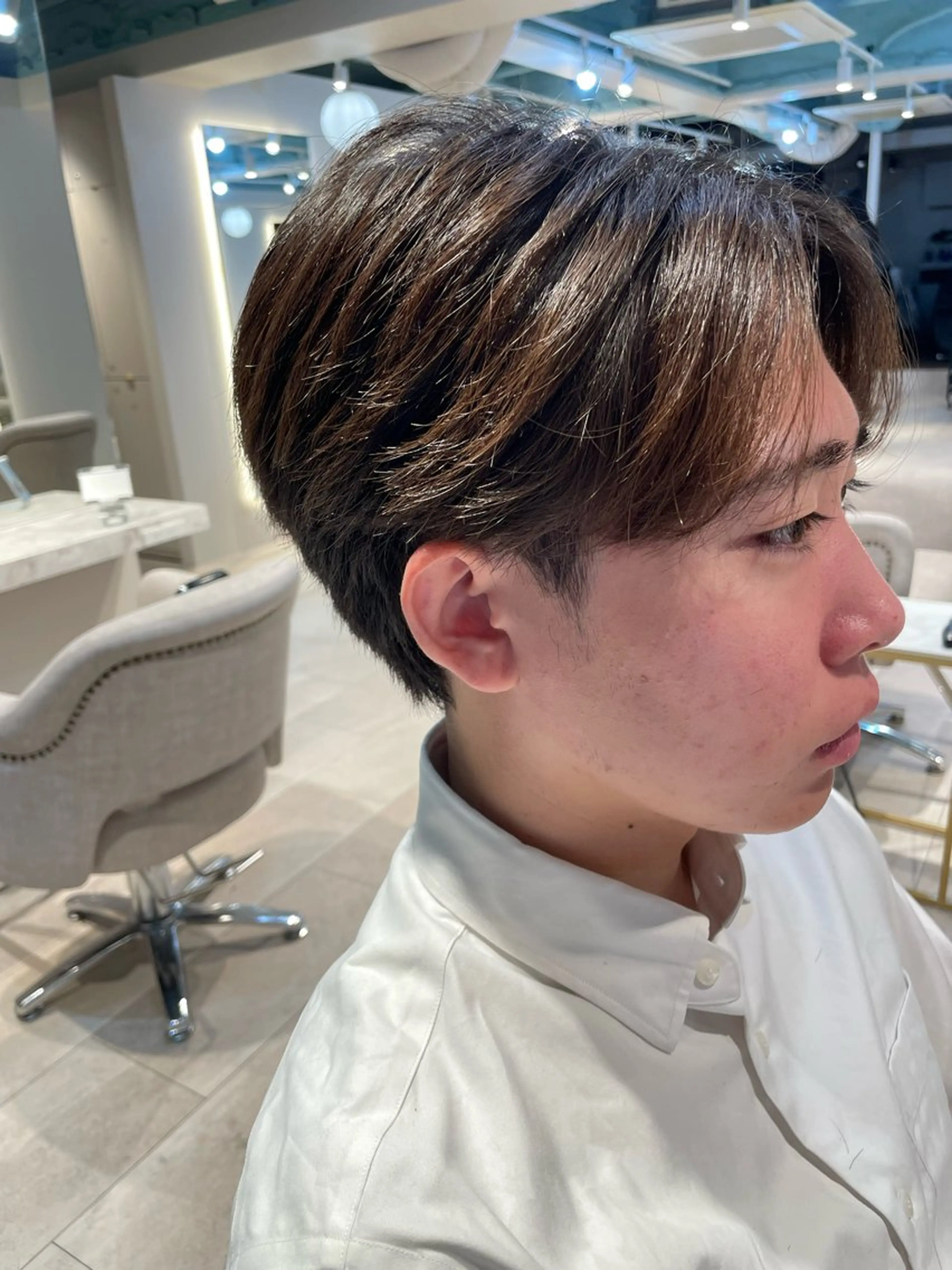 メンズ カット メンズ専門/センター パート/根本 彩永のヘアスタイル