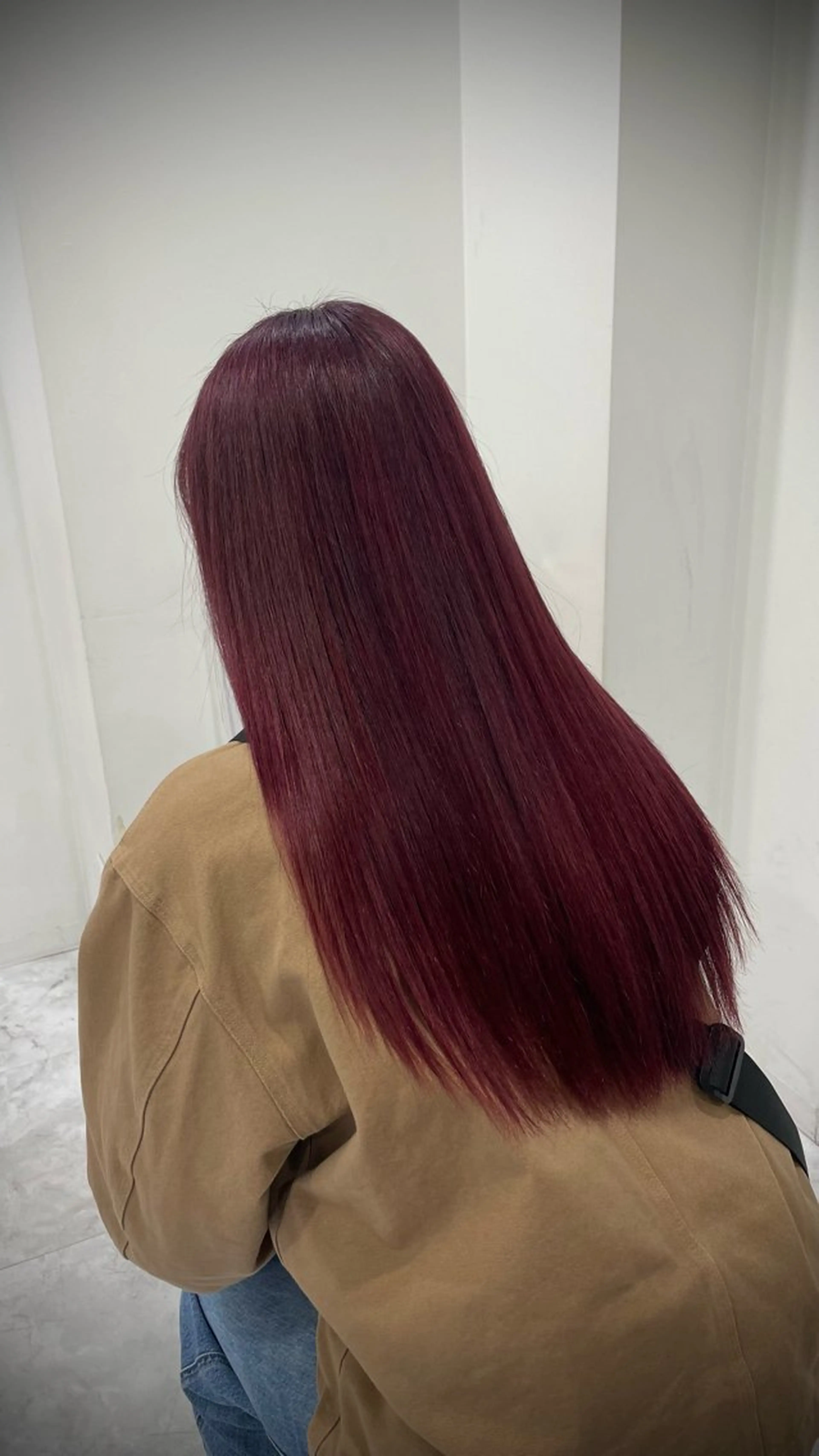 ロング カラー ヘアアレンジ ケアカラー ロング カット ヘアカラー 縮毛矯正 🩶学生指名No.1 レッド・ボルドー🩶のヘアスタイル