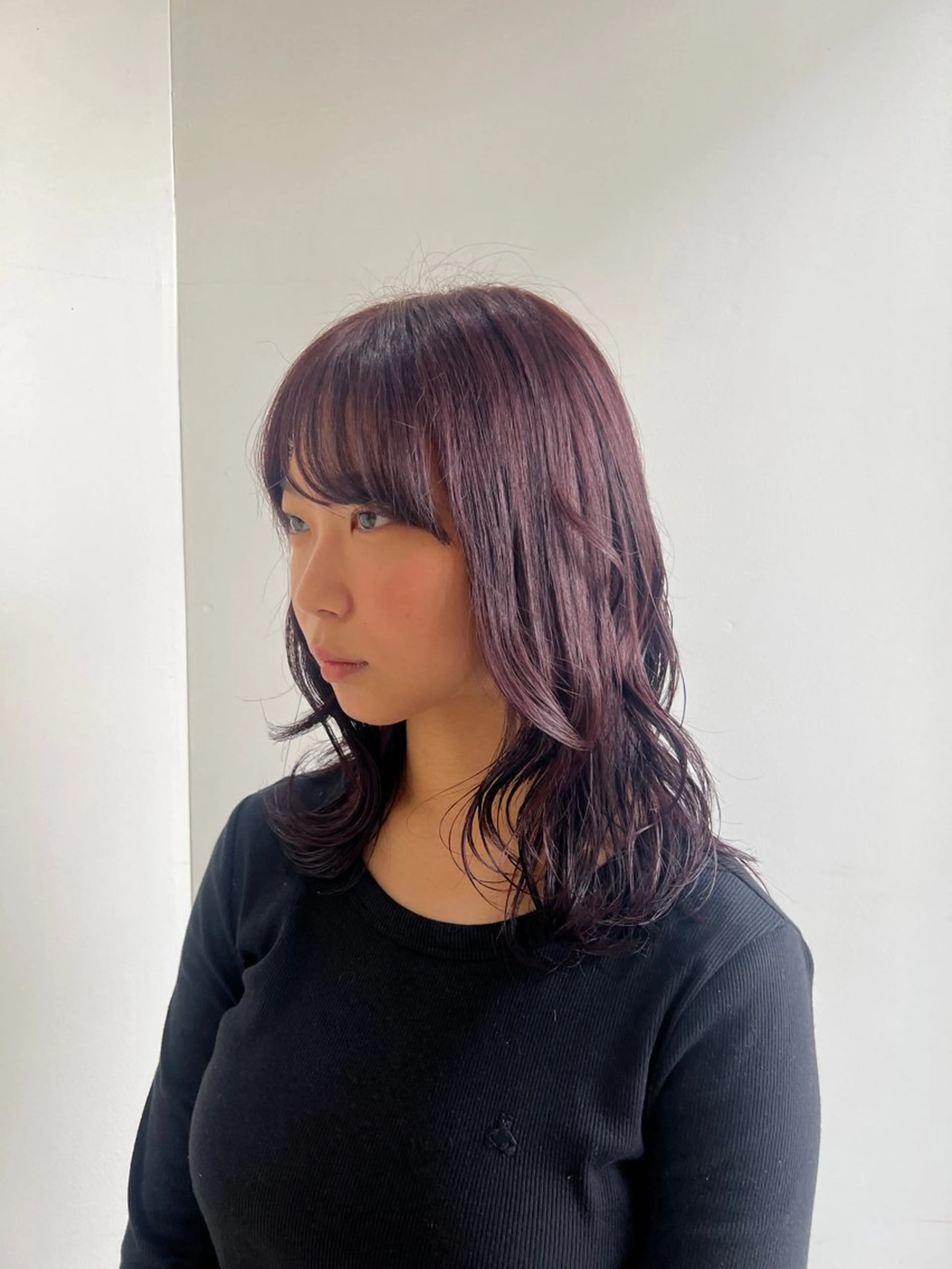 ミディアム カラー ラベンダーカラー ラベンダーピンク ピンクカラー 透明感/血色カラー/ 似合せレイヤー/ゆいのヘアスタイル